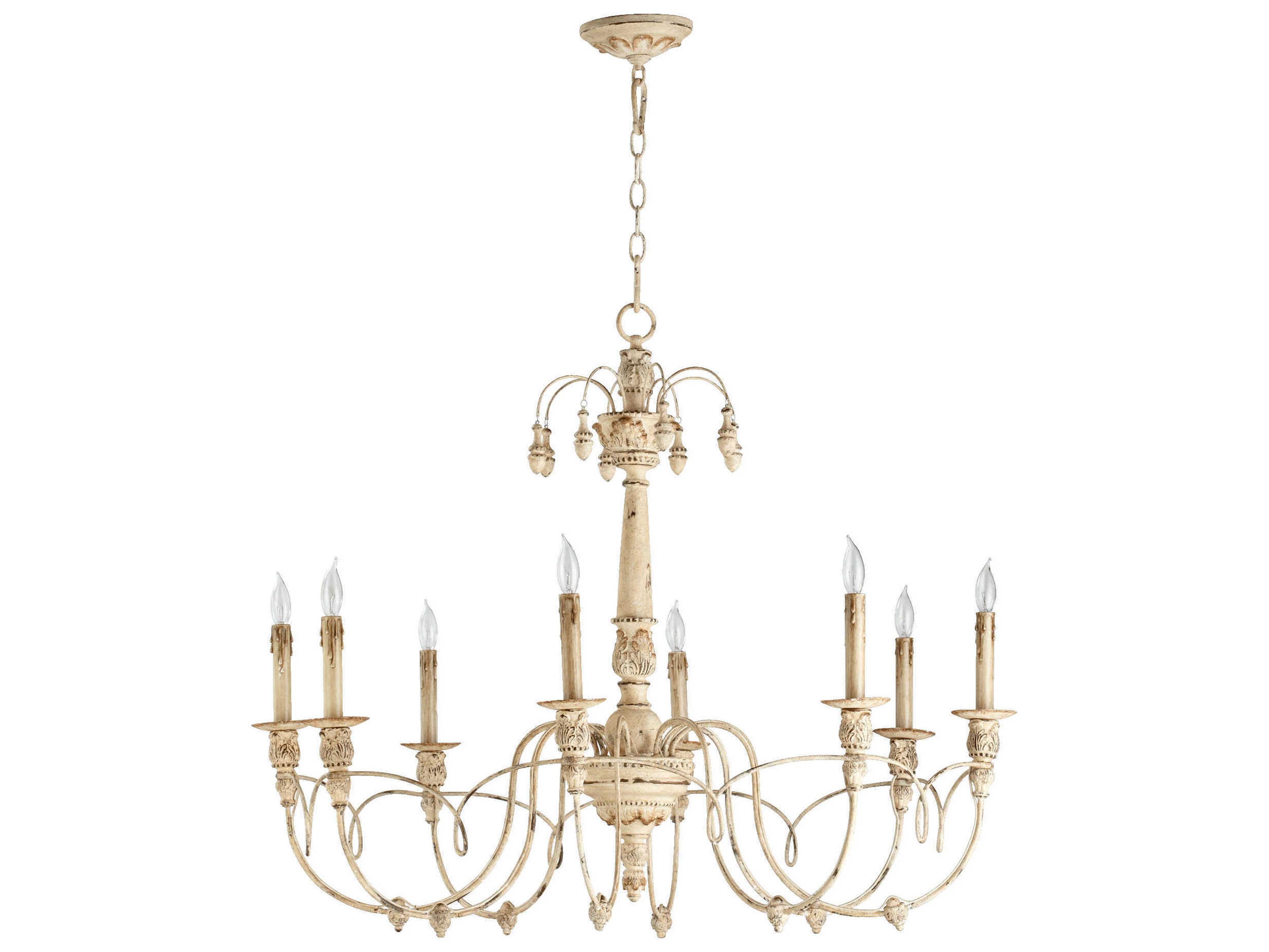 Quorum Salento 8-Light Persian White Candelabra Chandelier