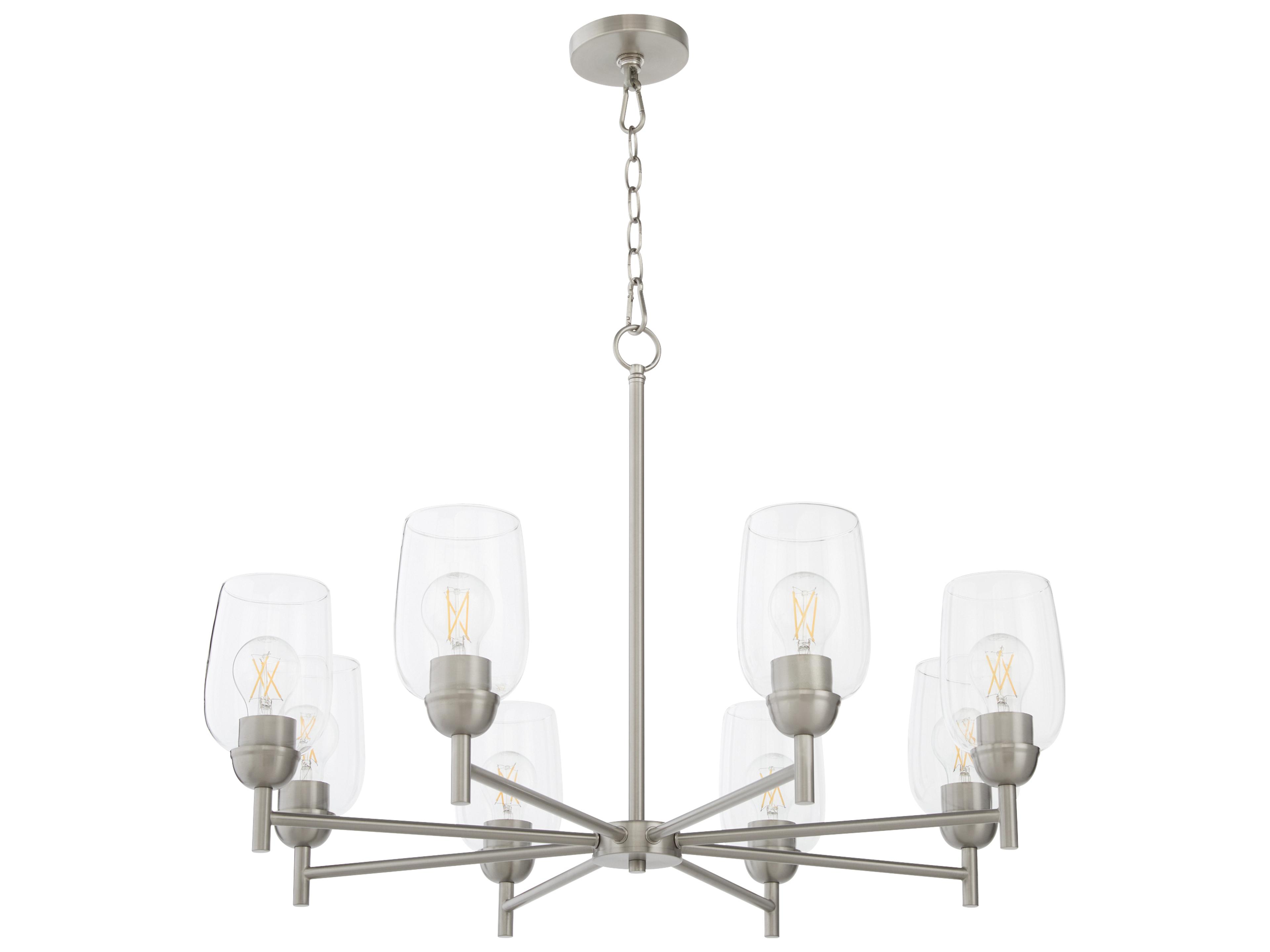 Quorum Wallinger 8-Light Satin Nickel Chandelier
