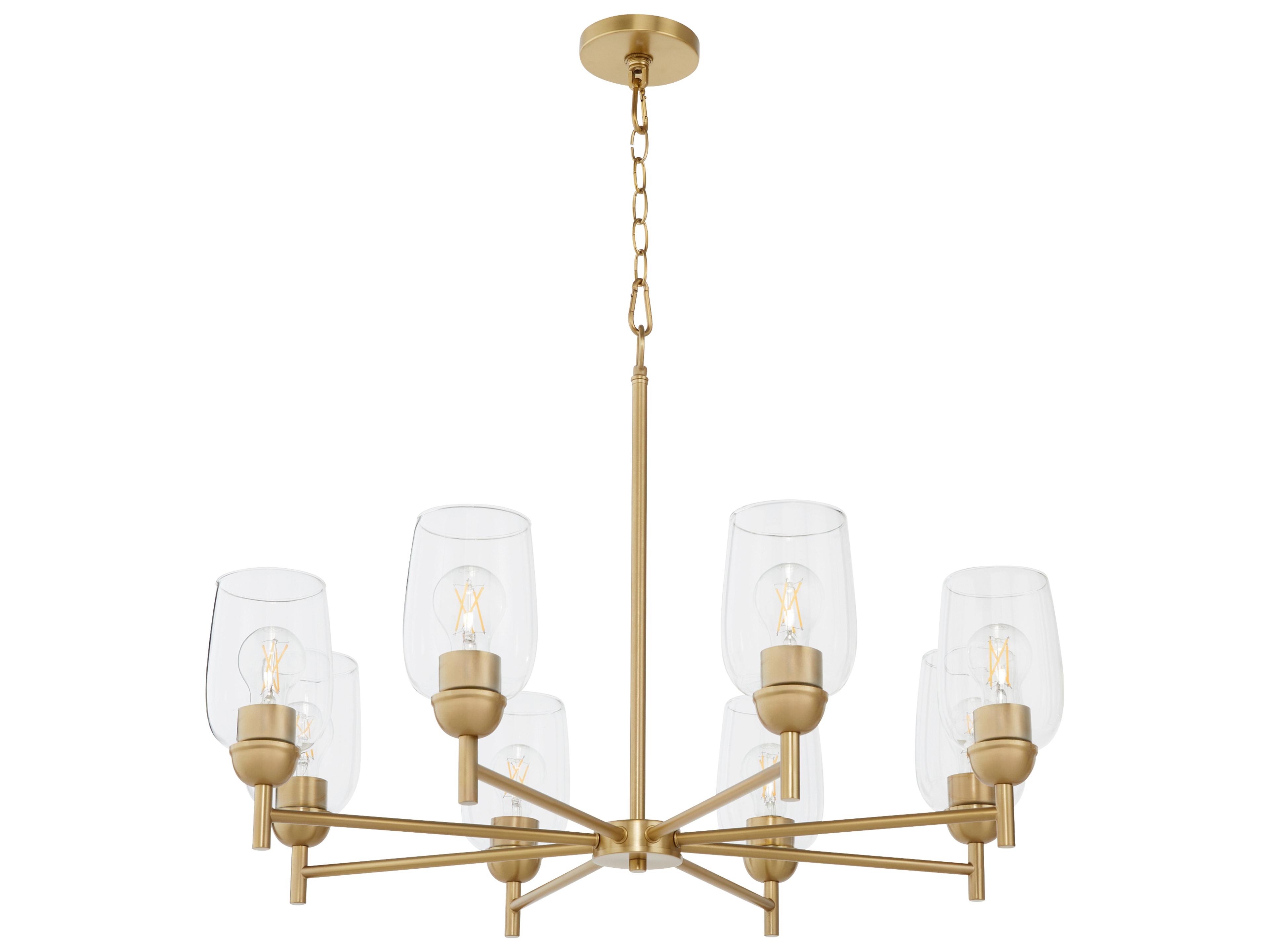 Quorum Wallinger 8-Light Aged Brass Chandelier