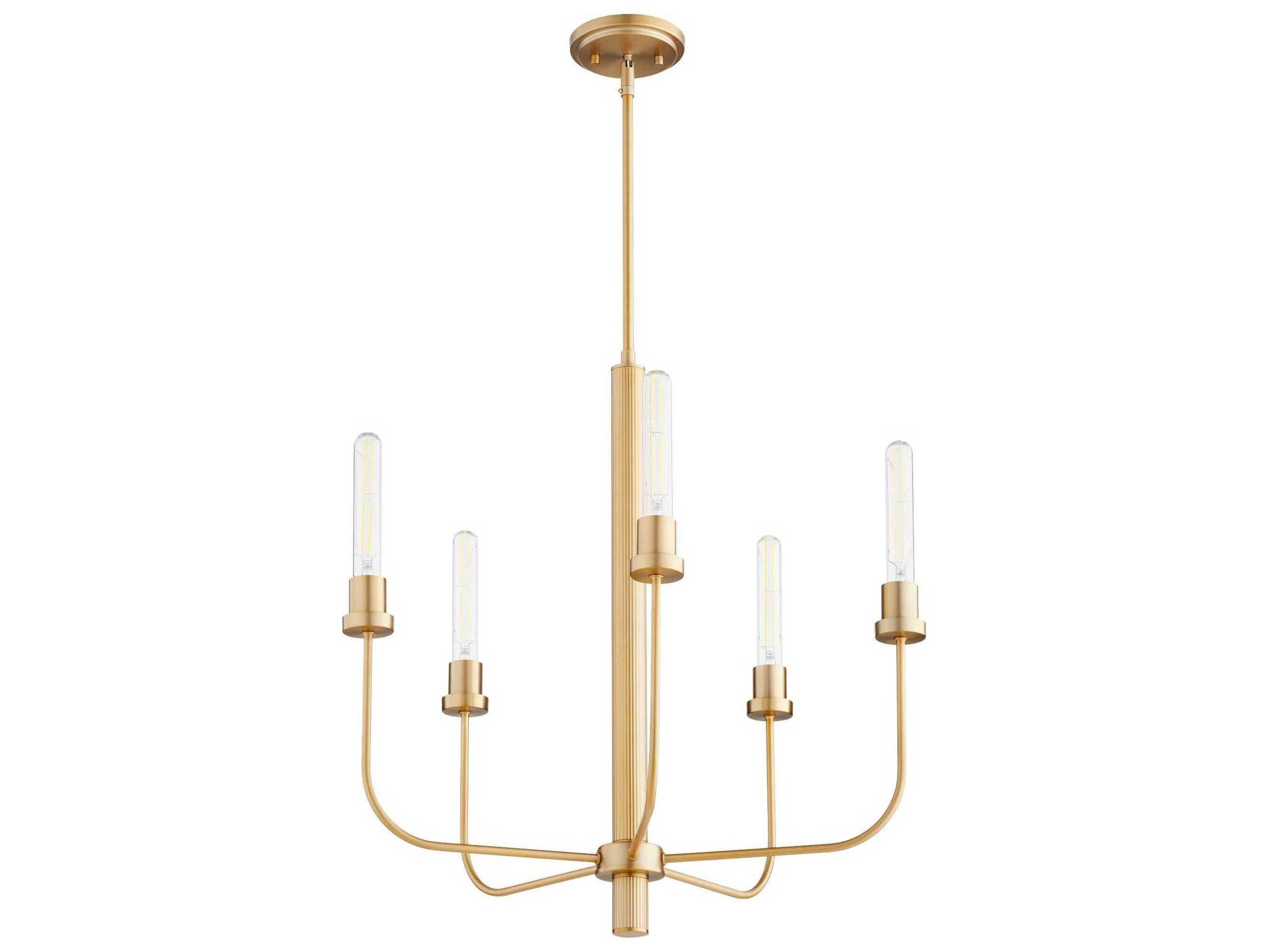 Quorum Sheridan 5-Light Aged Brass Chandelier