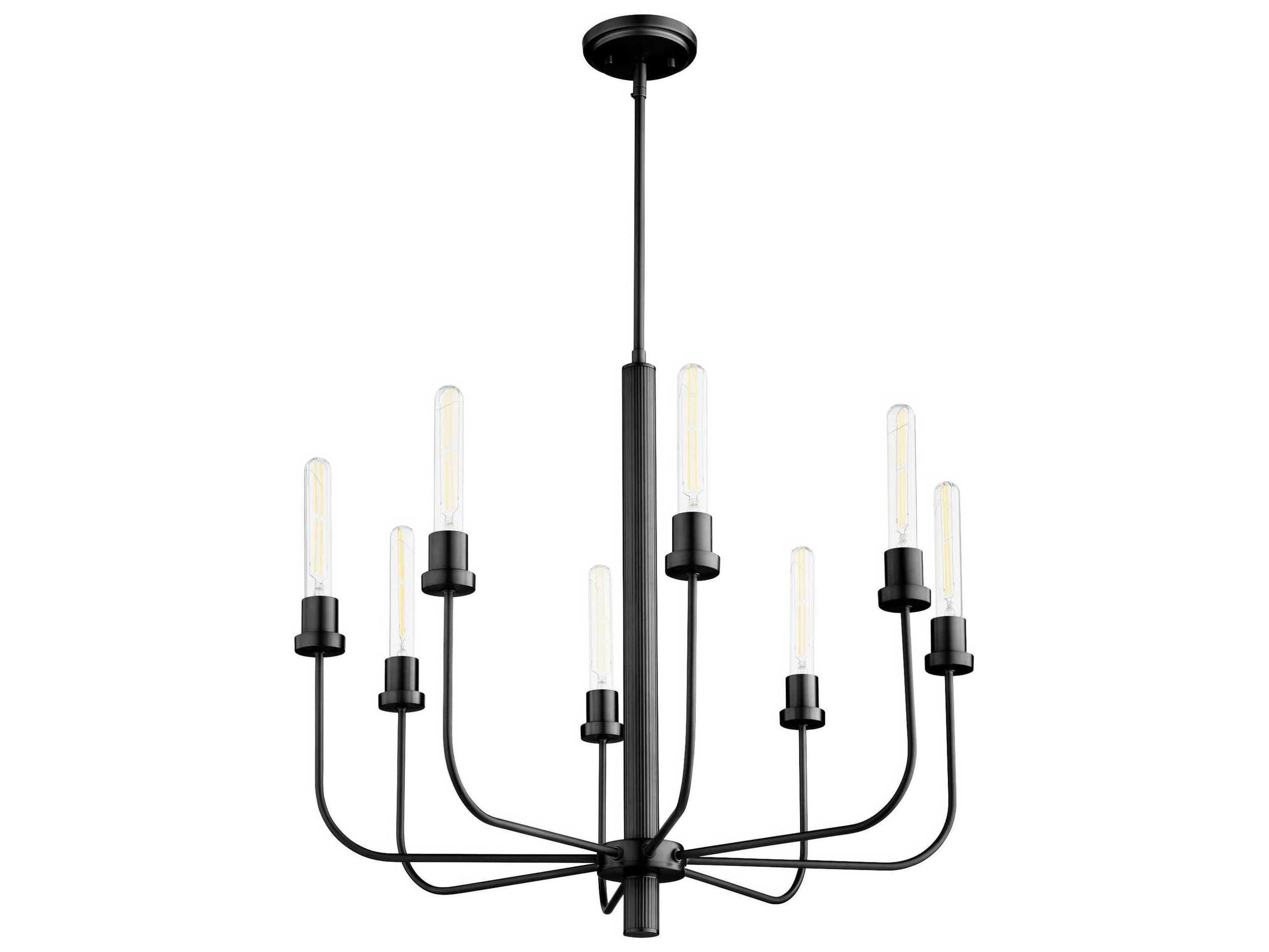Quorum Sheridan 8-Light Matte Black Chandelier
