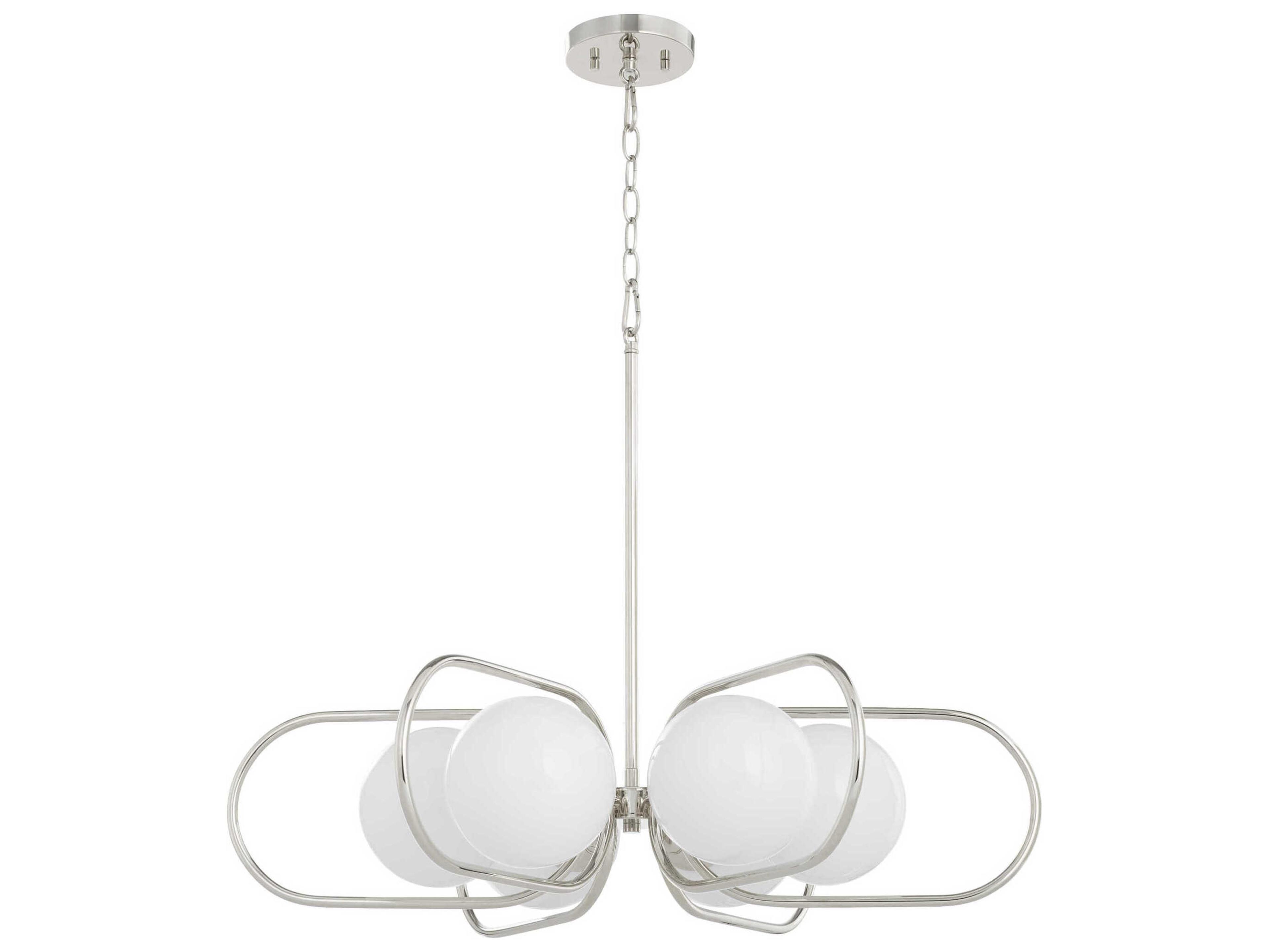 Quorum Belmont 6-Light Polished Nickel Globe Chandelier