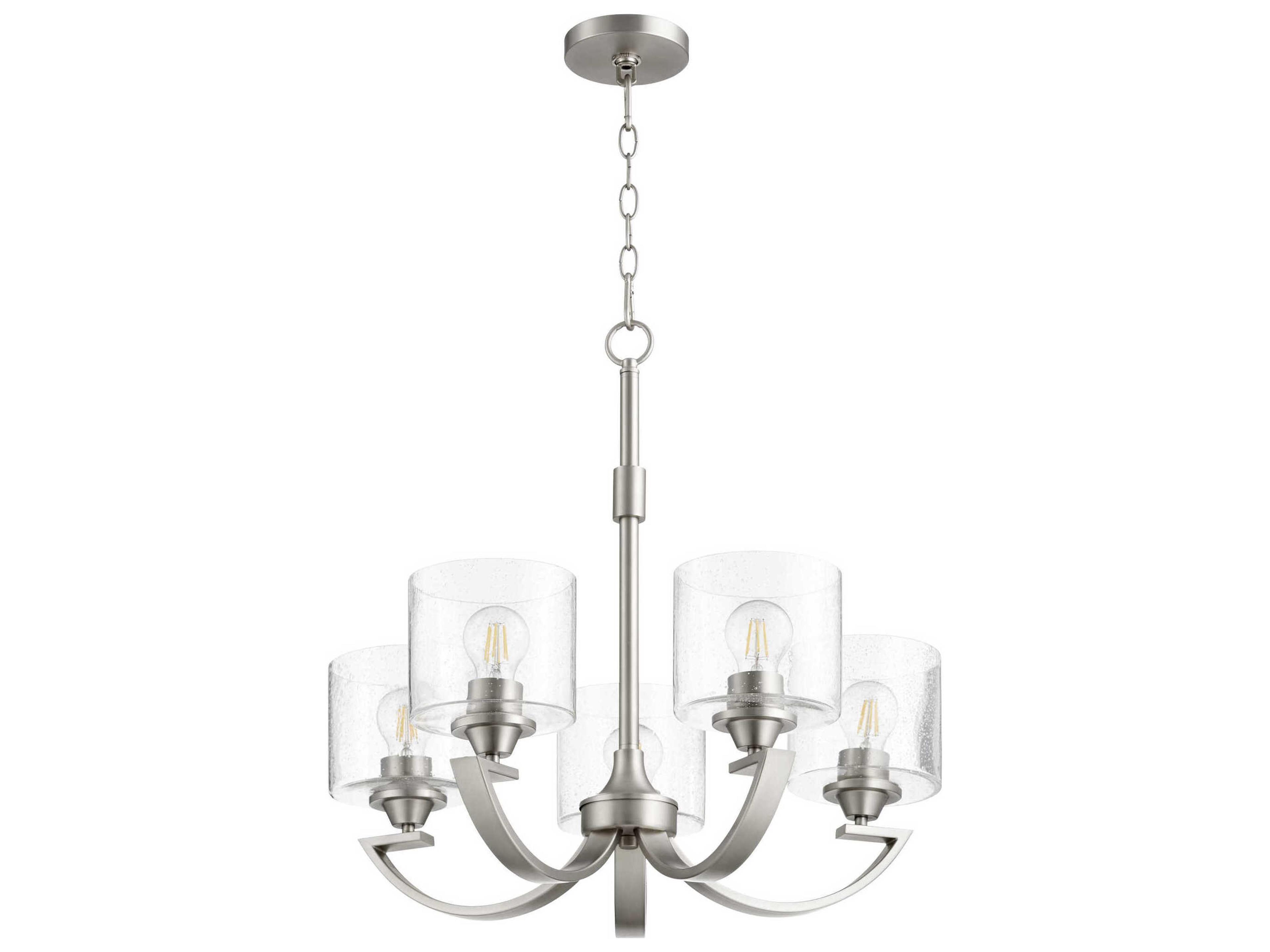 Quorum Dakota 5-Light Satin Nickel Drum Chandelier
