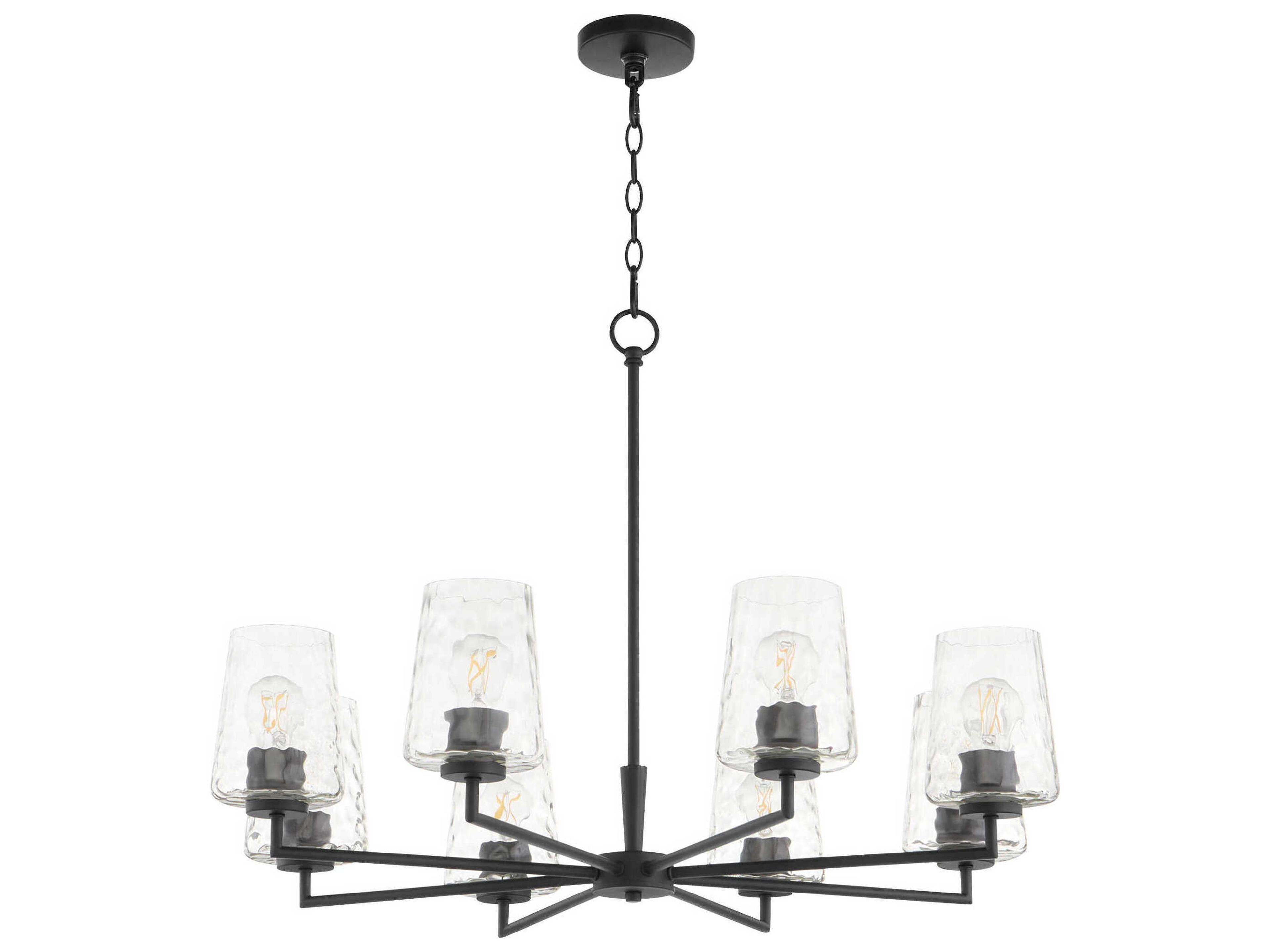 Quorum Goodwin 8-Light Matte Black Chandelier