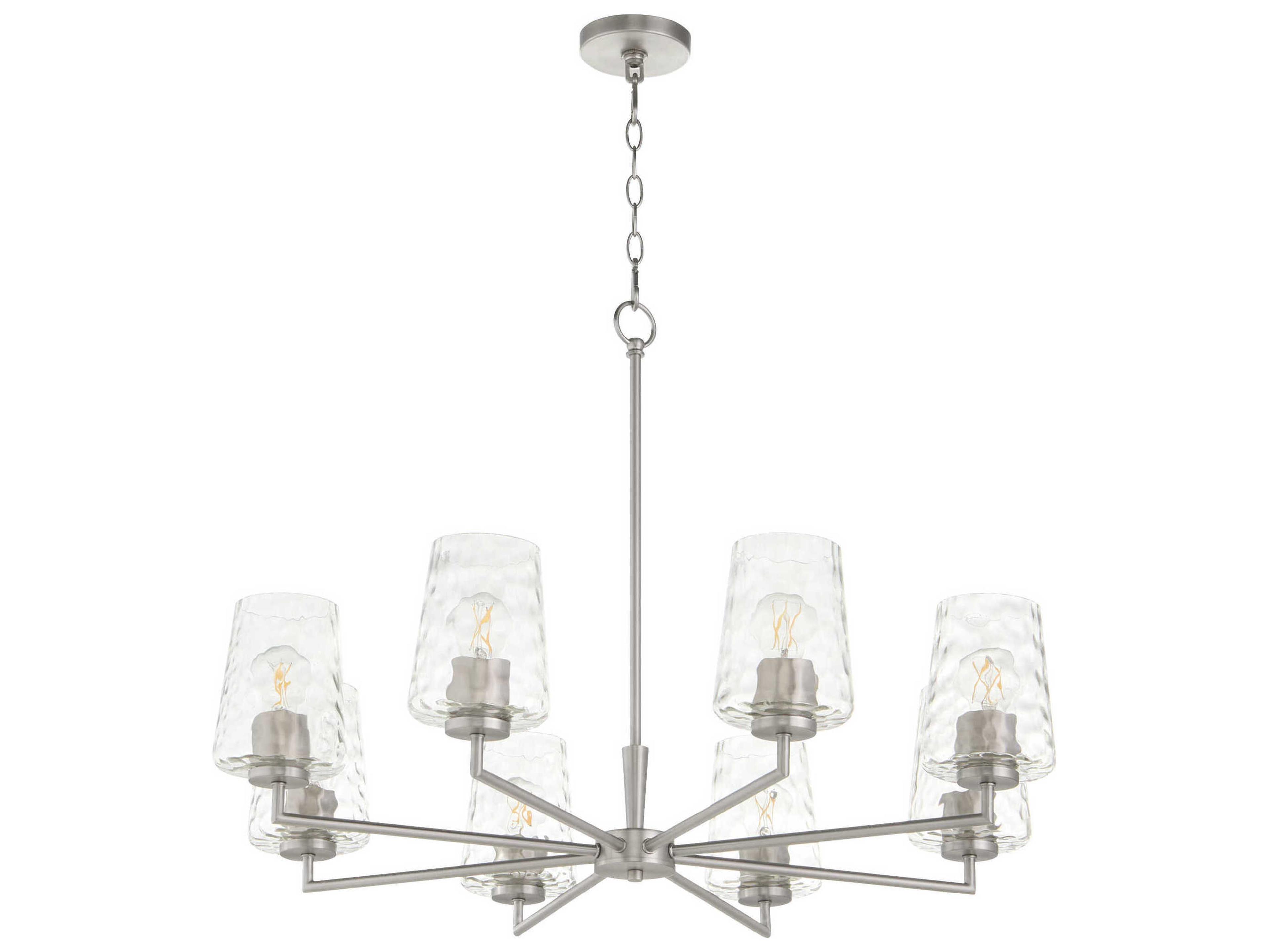 Quorum Goodwin 8-Light Satin Nickel Chandelier