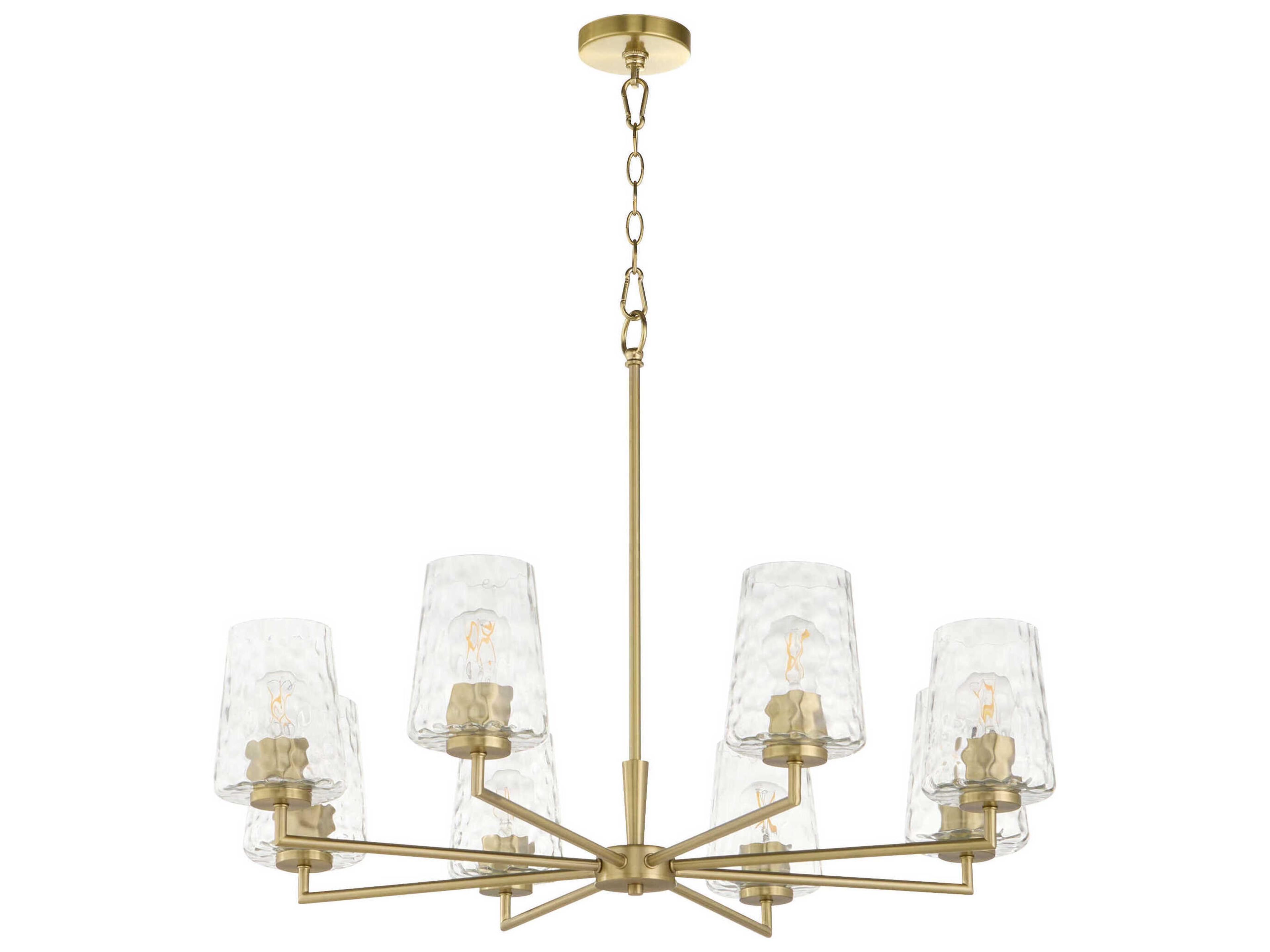 Quorum Goodwin 8-Light Aged Brass Chandelier