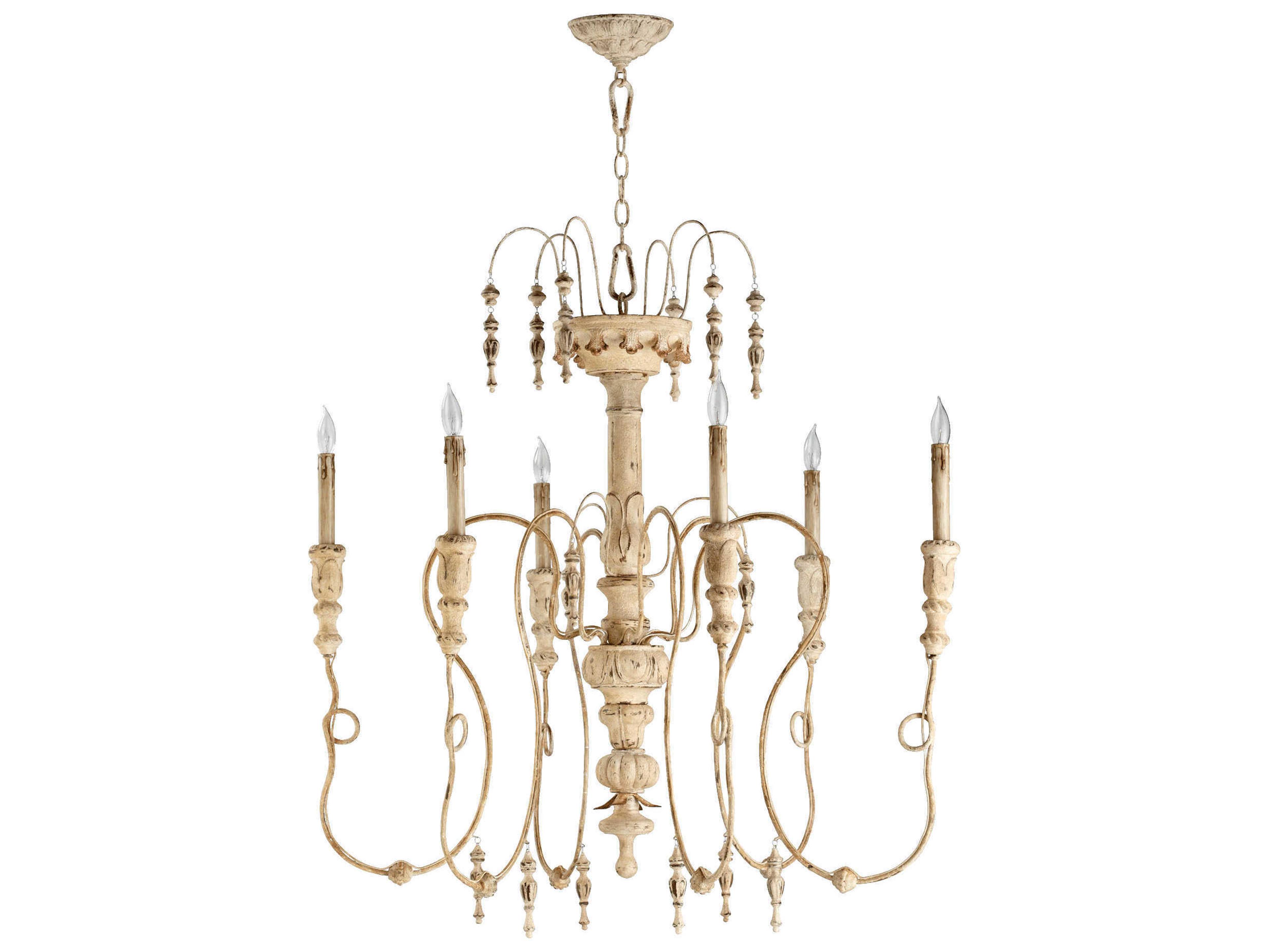 Quorum Salento 6-Light Persian White Candelabra Chandelier