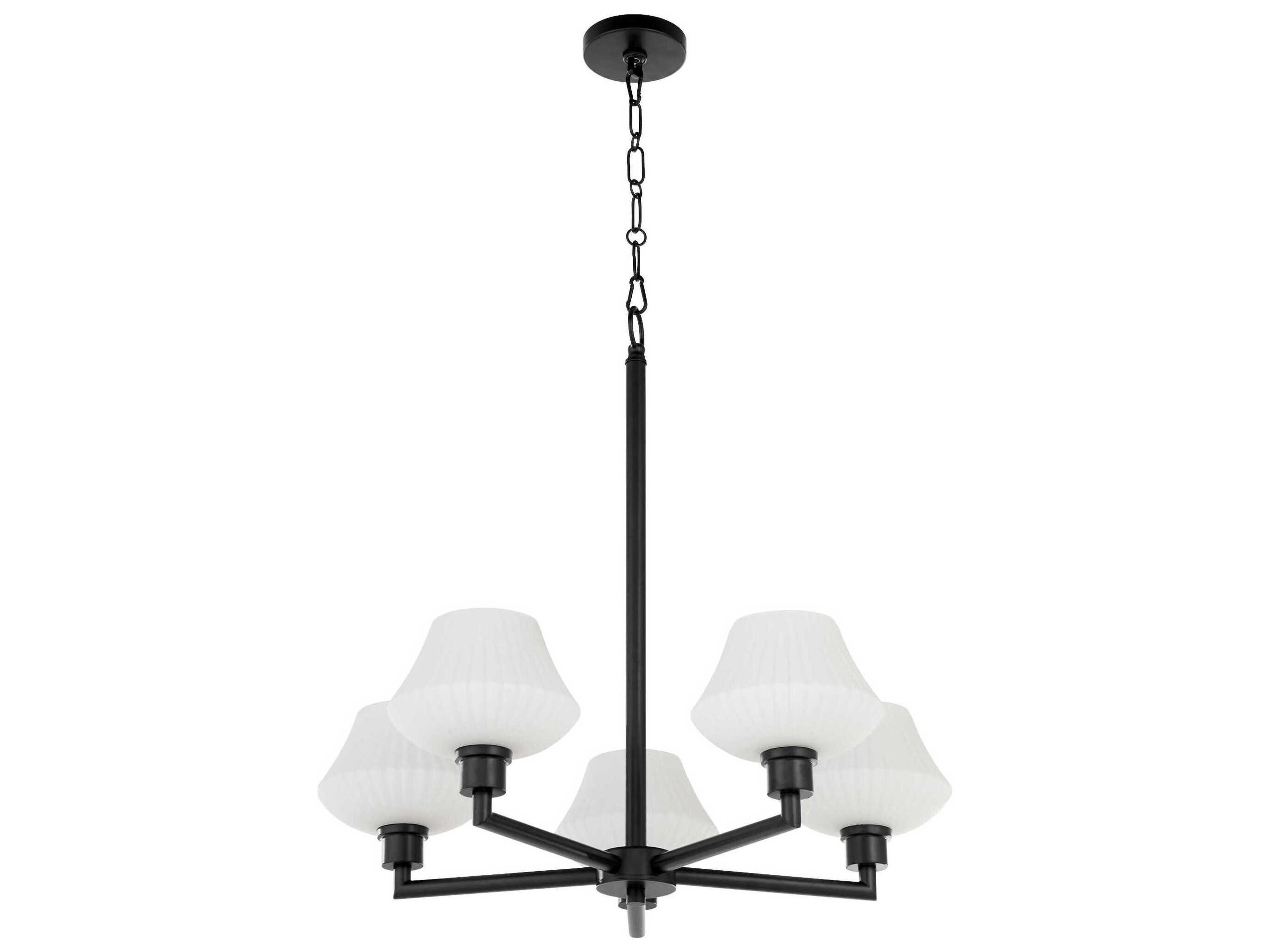 Quorum Cassini 5-Light Matte Black Chandelier