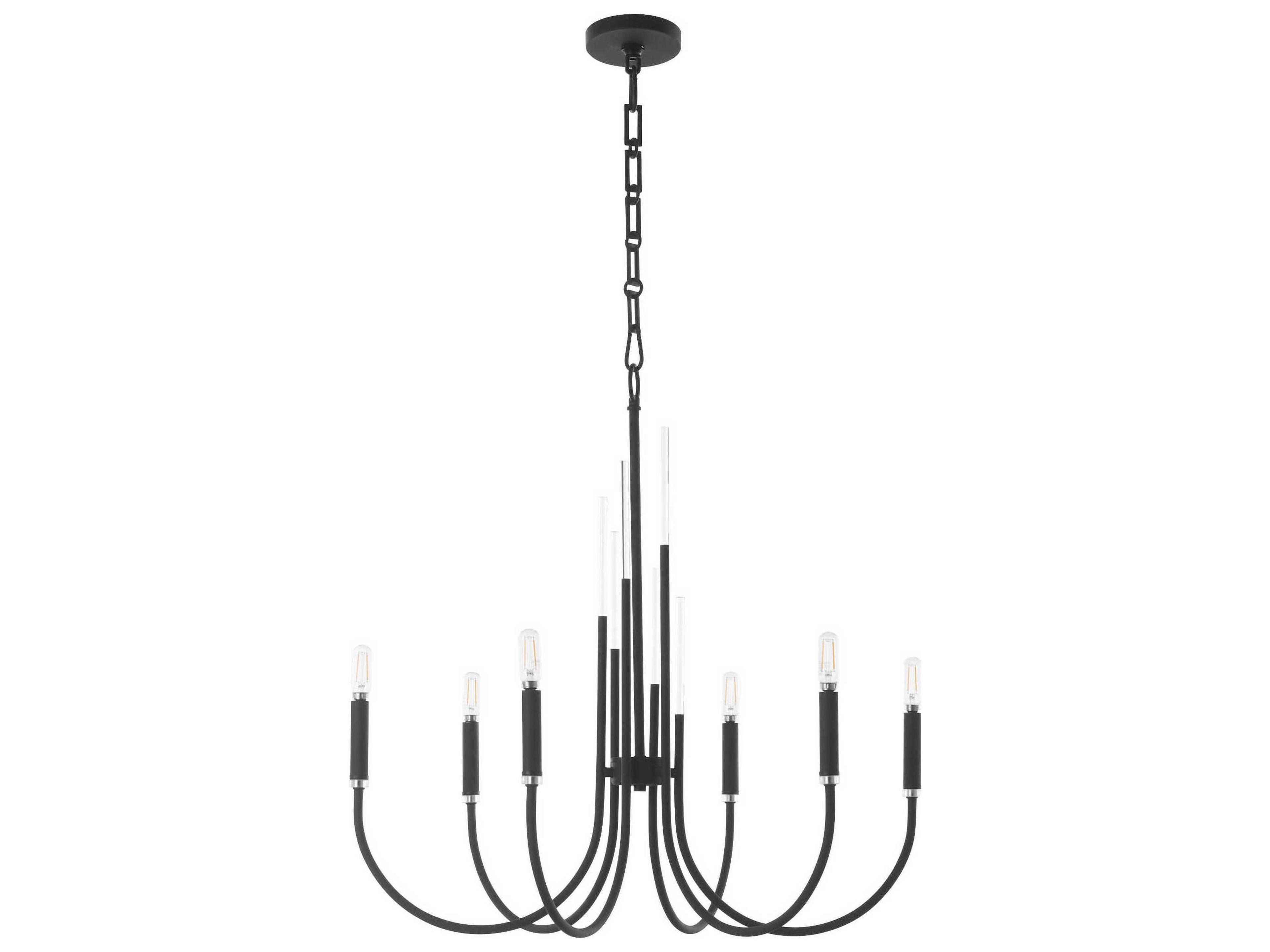 Quorum Summit 6-Light Textured Black Candelabra Chandelier