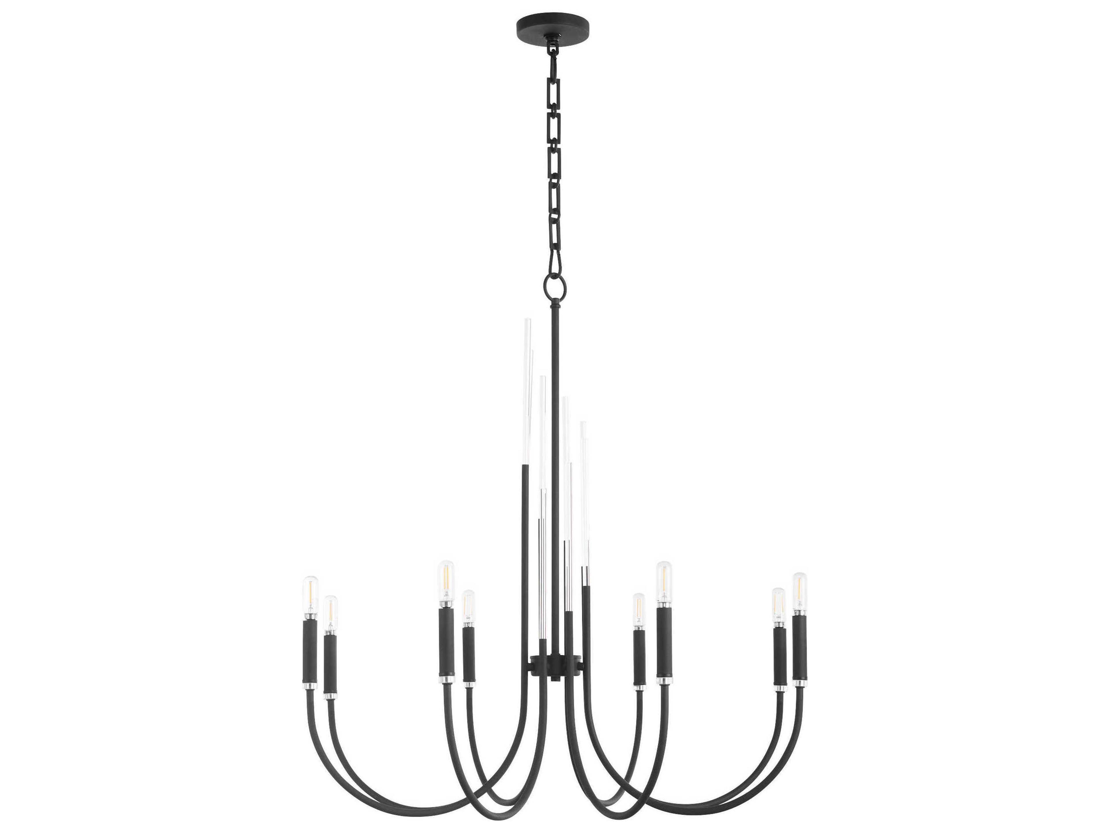 Quorum Summit 8-Light Textured Black Candelabra Chandelier