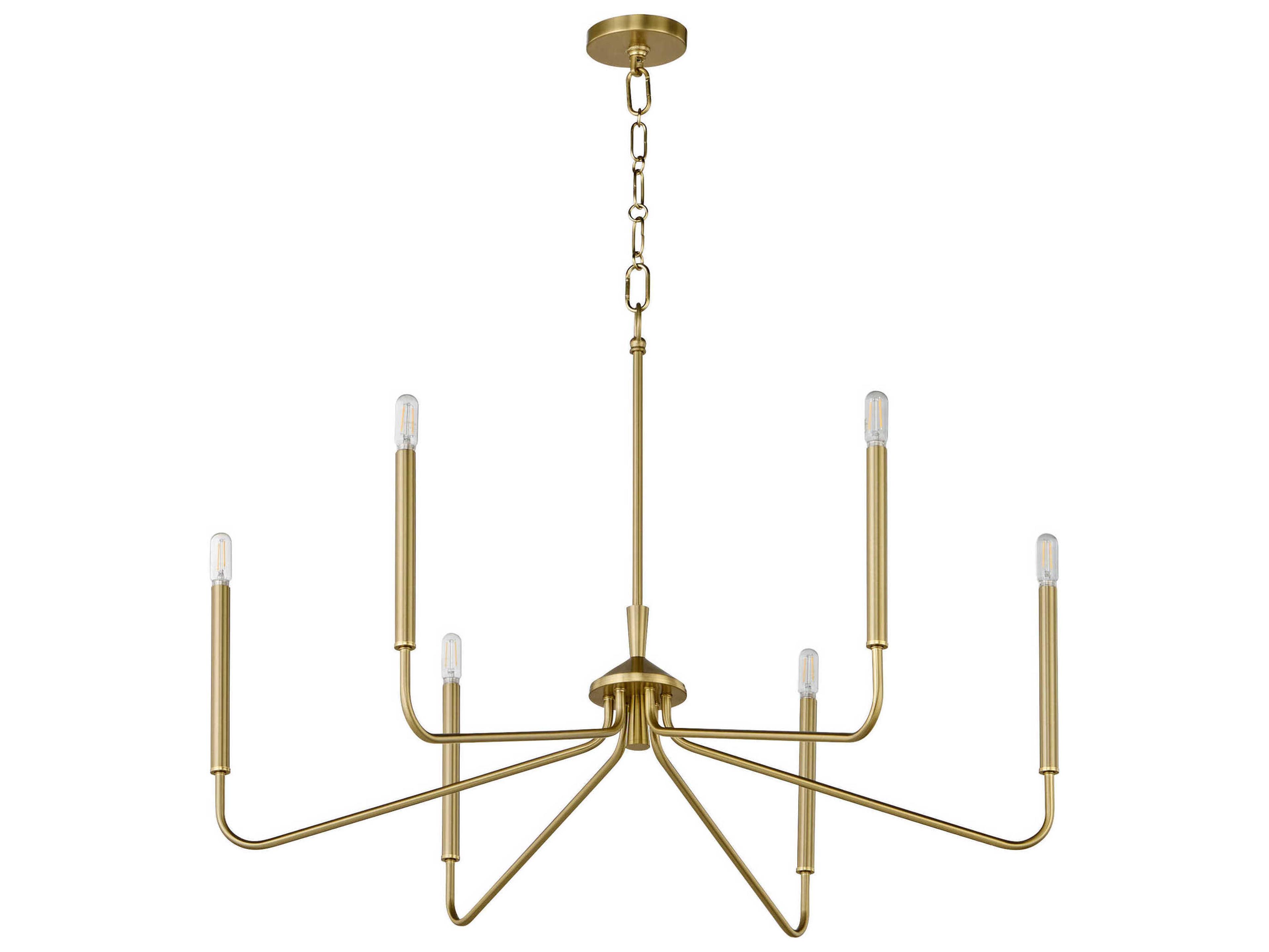 Quorum Providence 6-Light Aged Brass Candelabra Chandelier