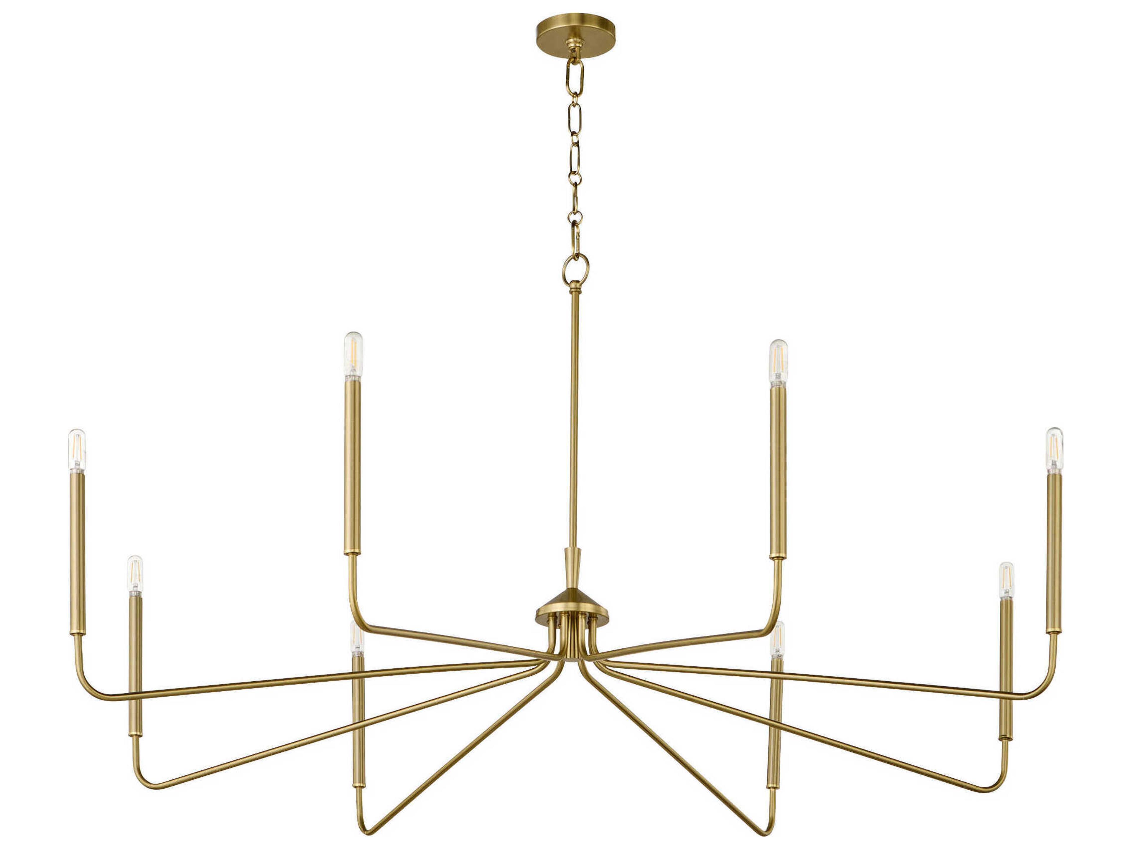 Quorum Providence 8-Light Aged Brass Candelabra Chandelier
