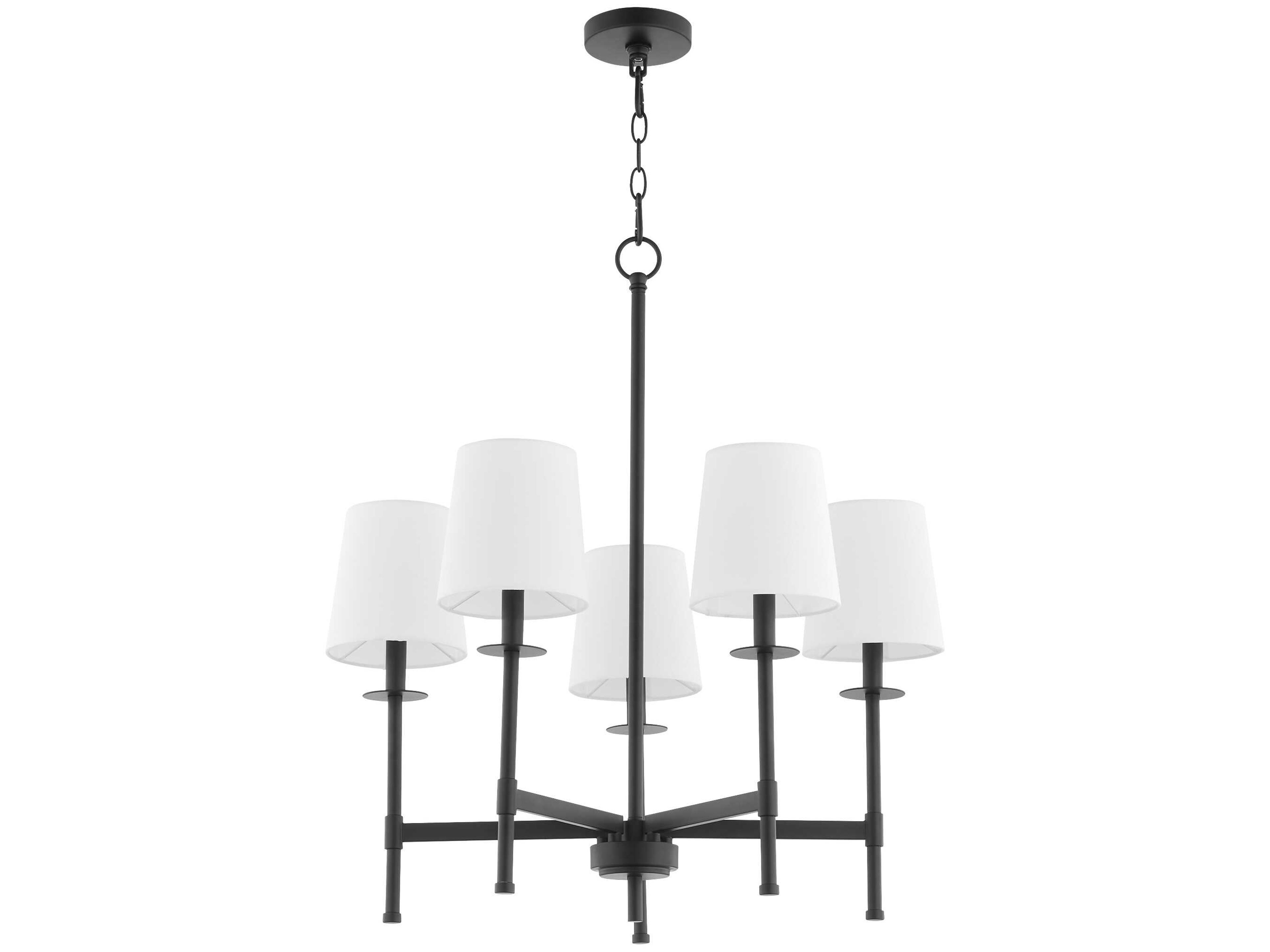 Quorum Belshaw 5-Light Matte Black Candelabra Chandelier