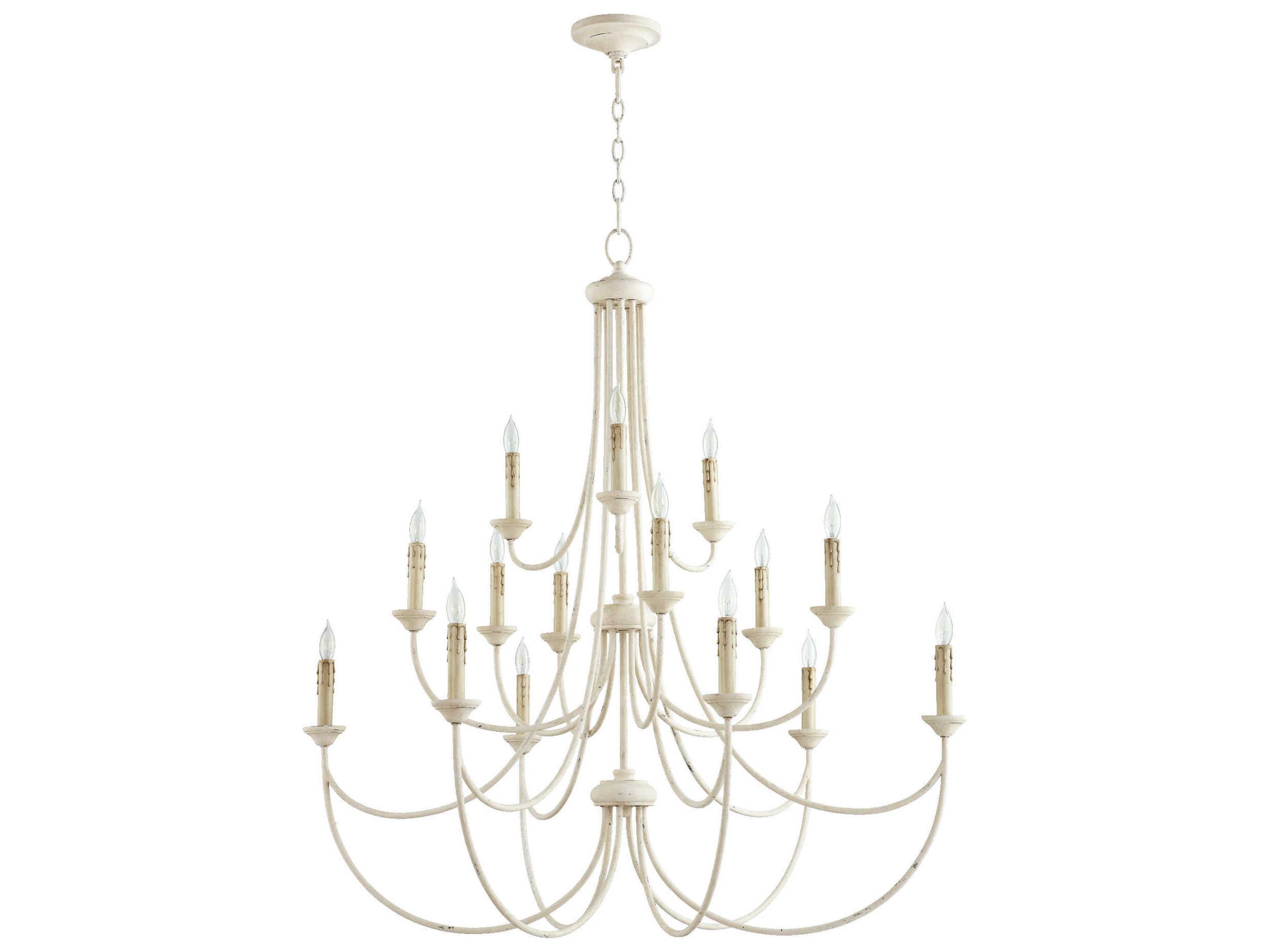 Quorum Brooks 15-Light Persian White Candelabra Tiered Chandelier