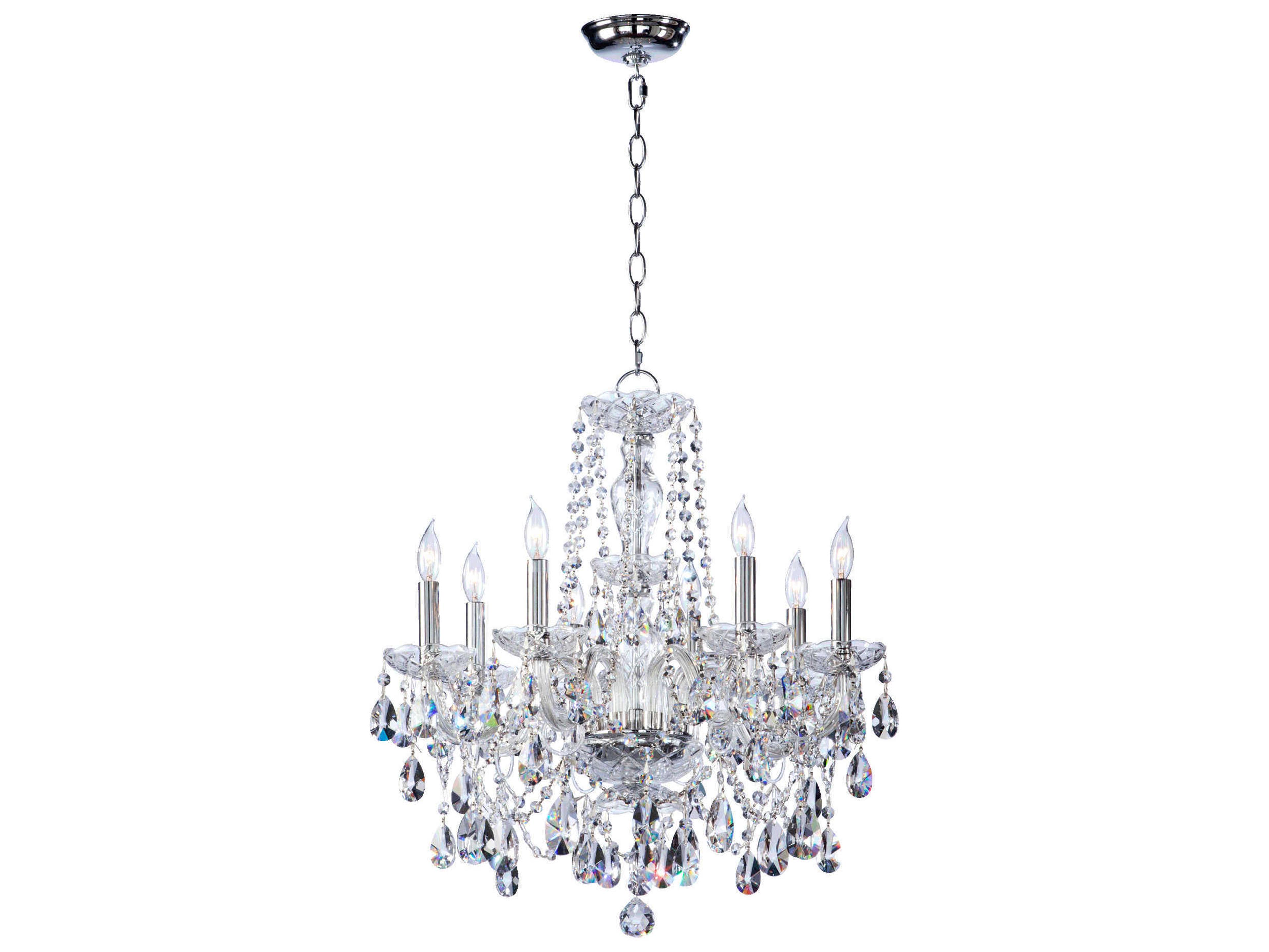 Quorum Bohemian Katerina 8-Light Chrome Crystal Candelabra Chandelier