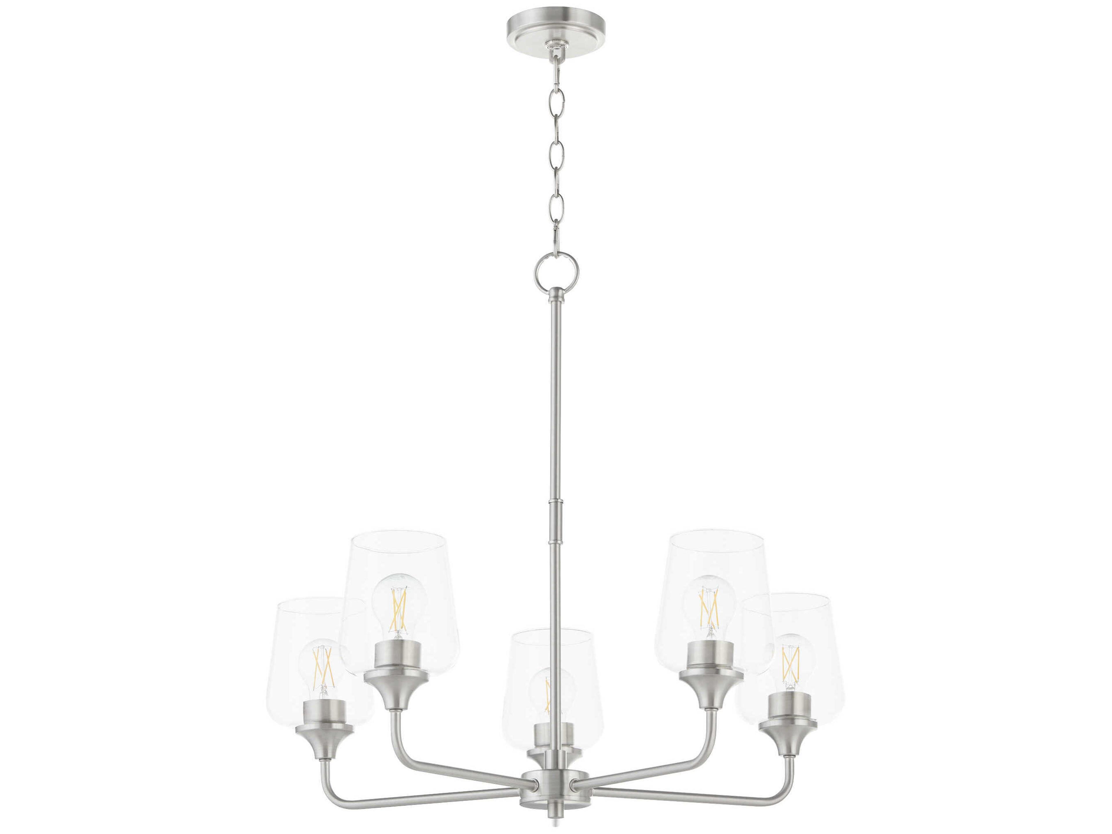 Quorum Raymond 5-Light Satin Nickel Chandelier
