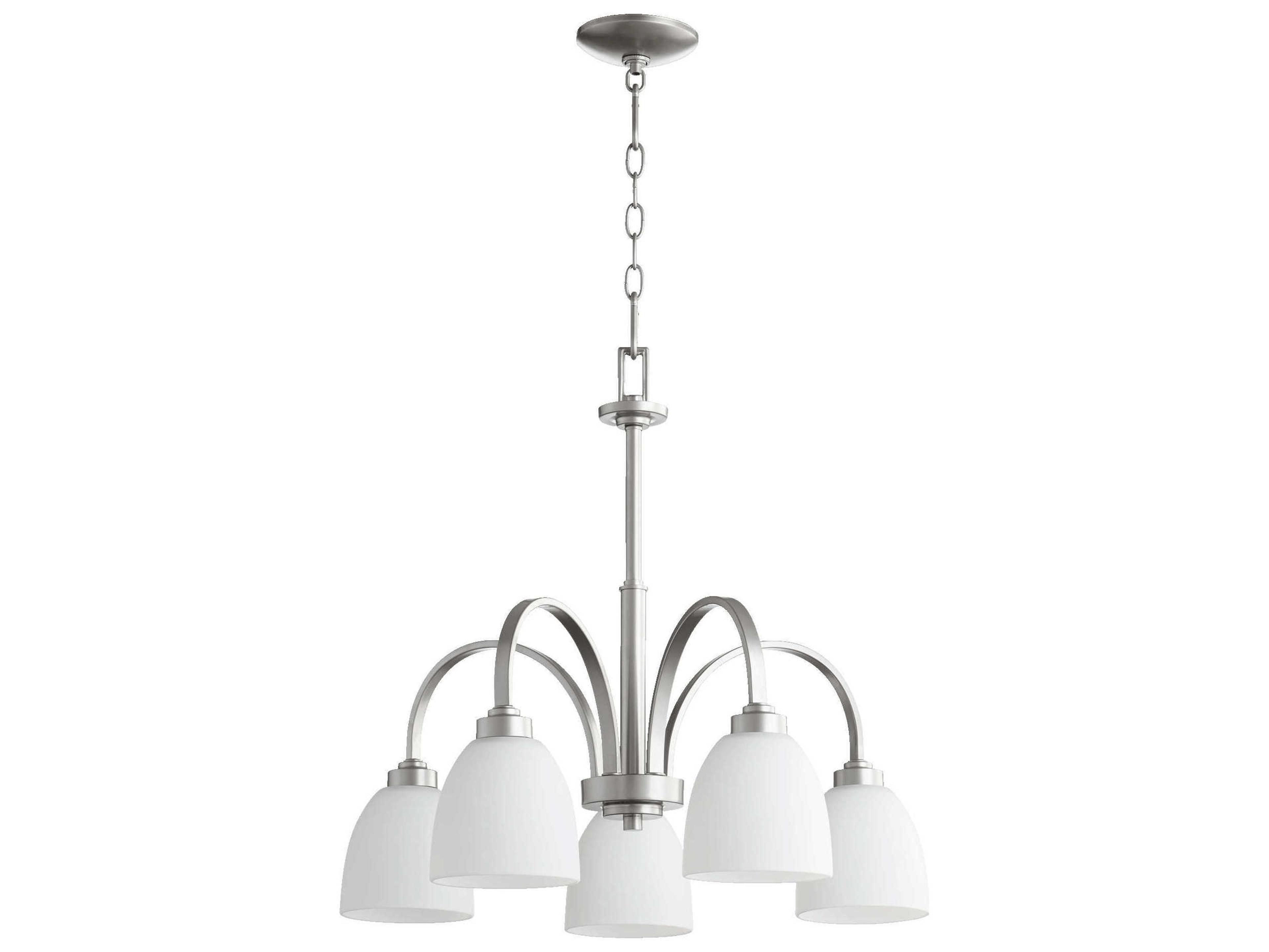 Quorum Reyes 5-Light Classic Nickel Bell Chandelier