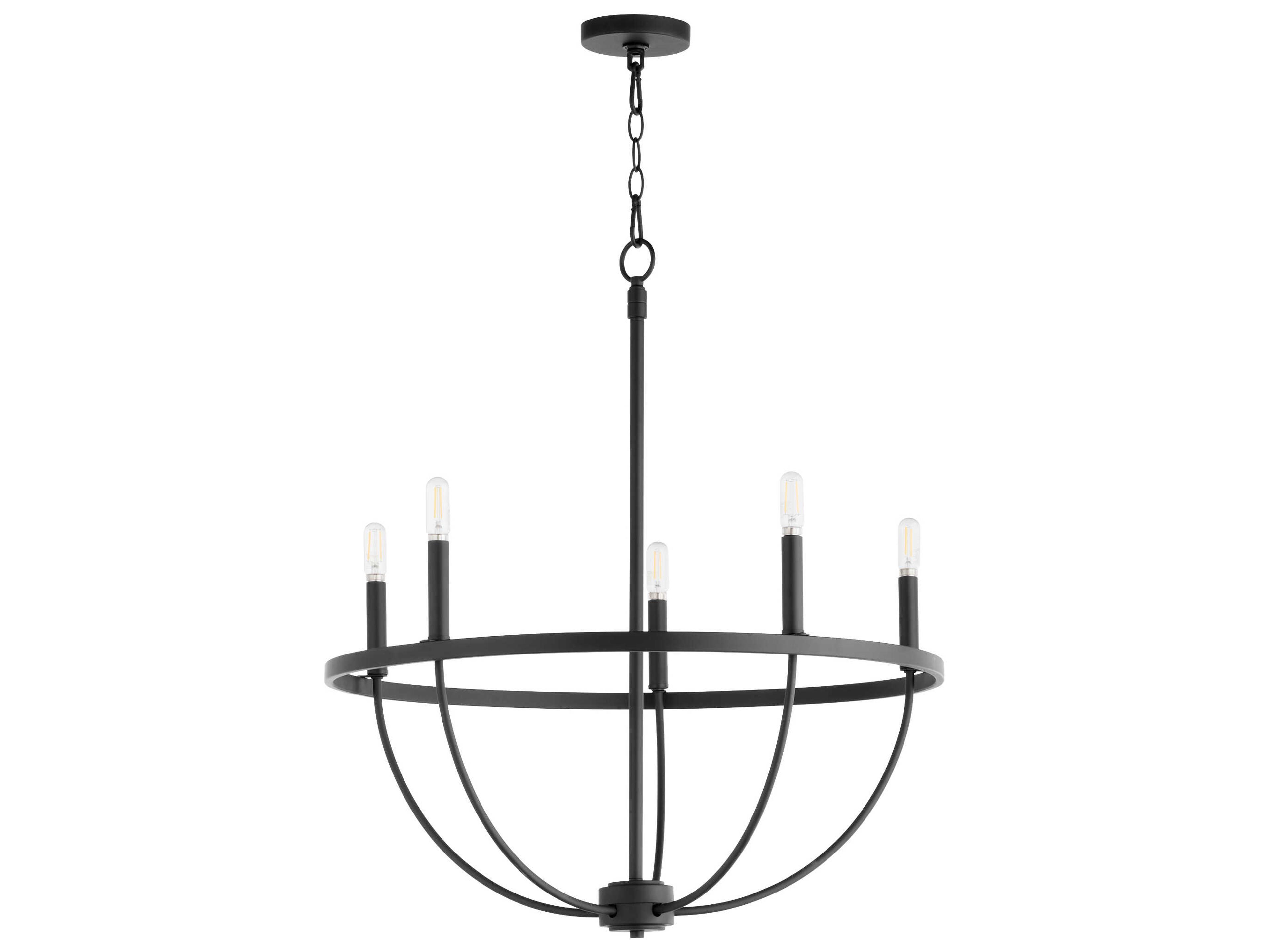 Quorum Tribute 5-Light Matte Black Candelabra Chandelier