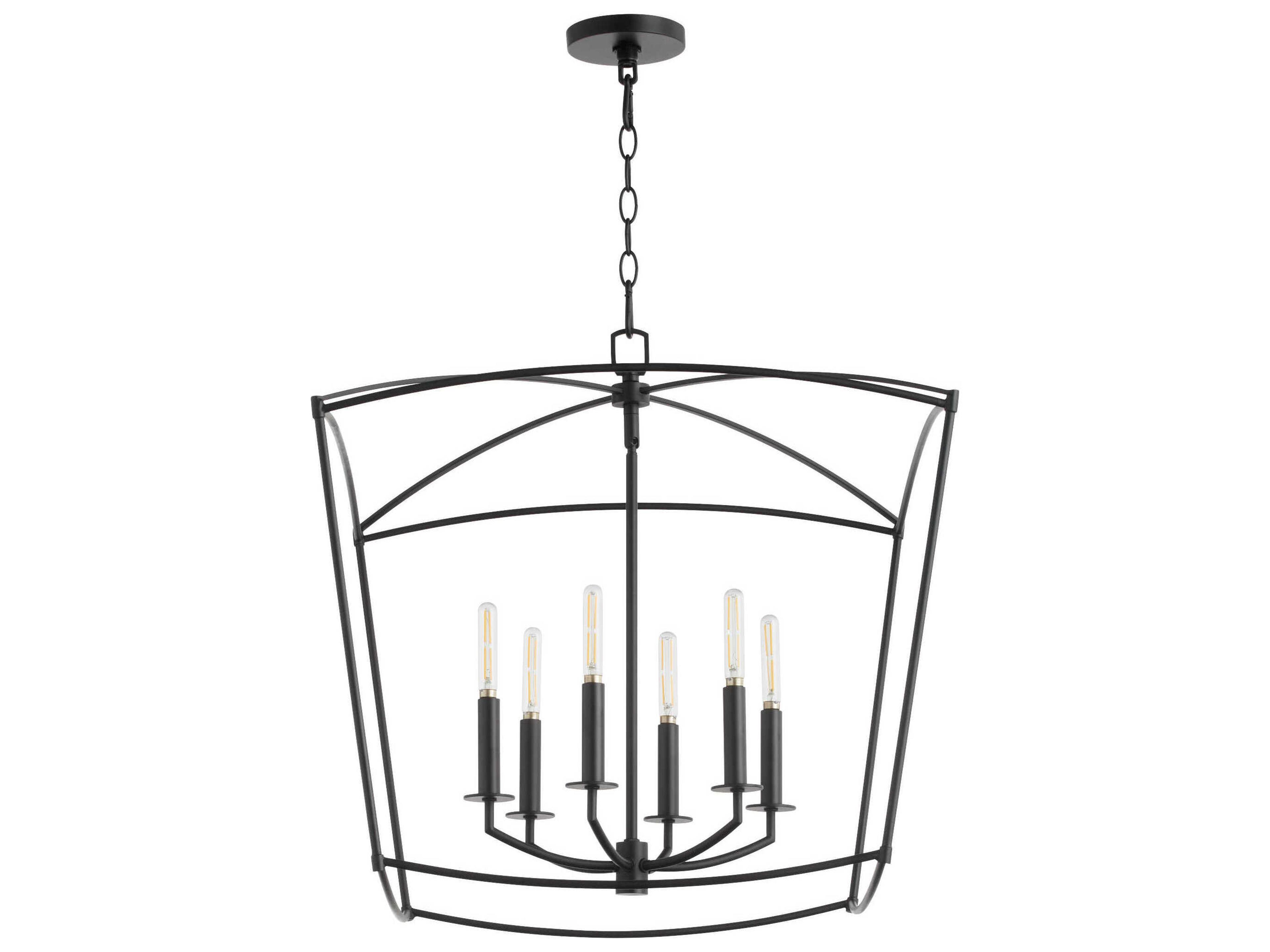 Quorum Mantle 6-Light Matte Black Pendant