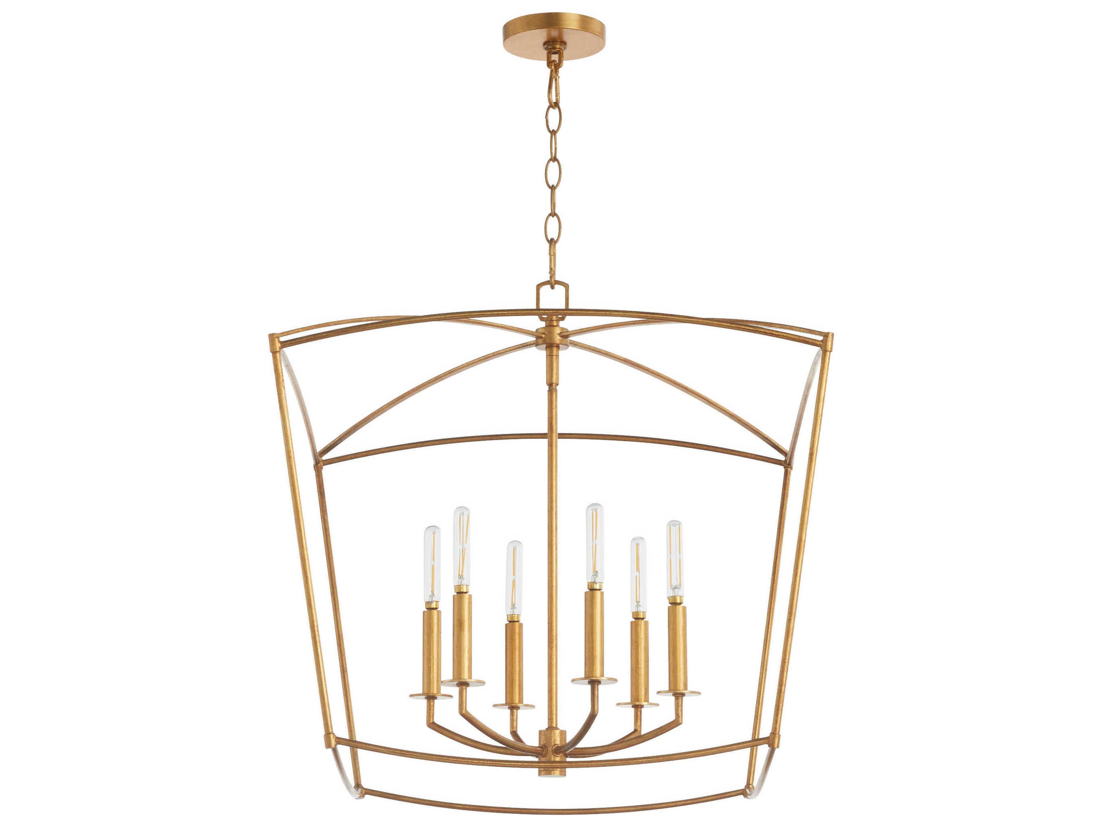 Quorum Mantle 6-Light Gold Leaf Pendant