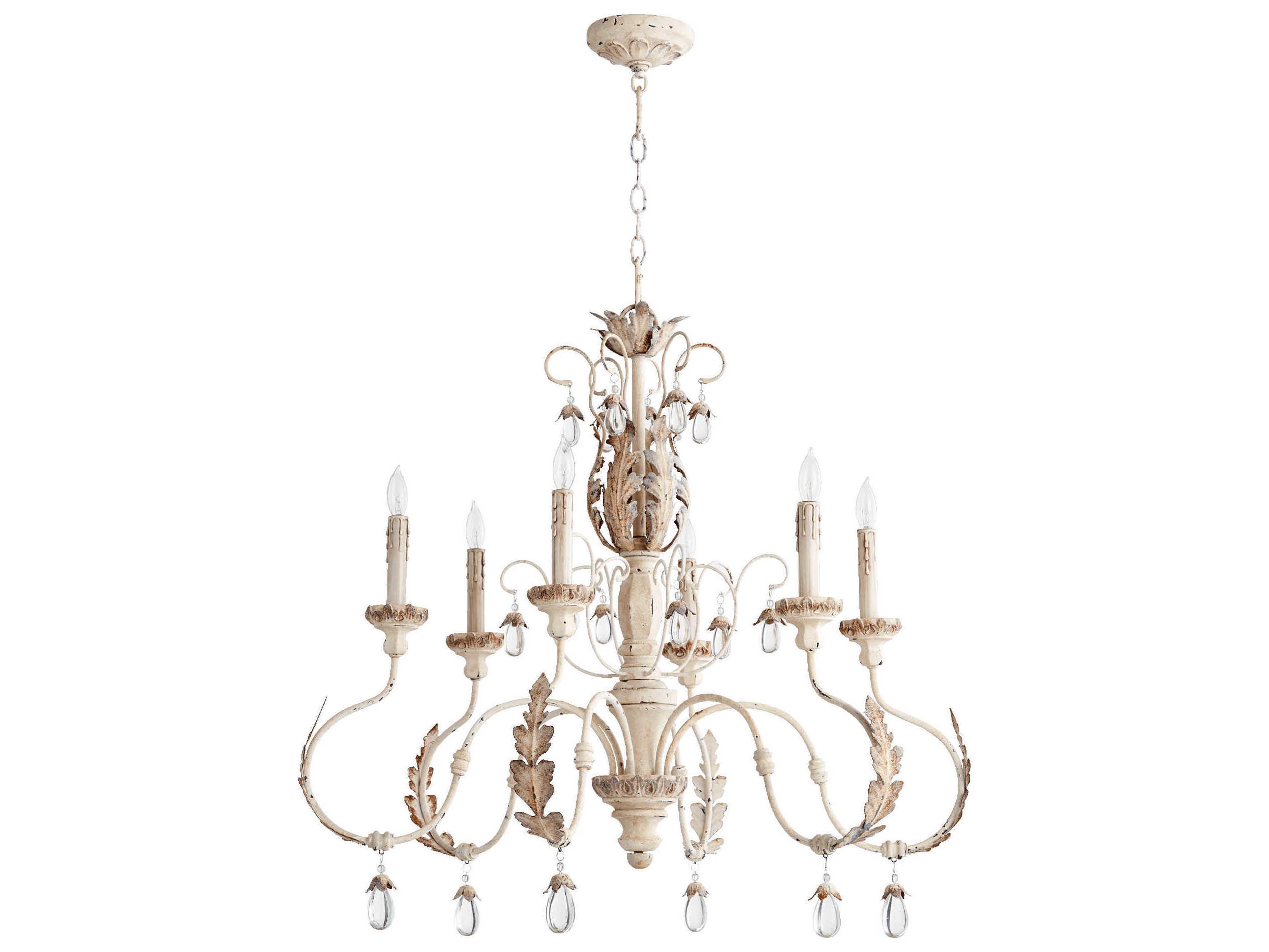 Quorum Venice 6-Light Persian White Crystal Chandelier