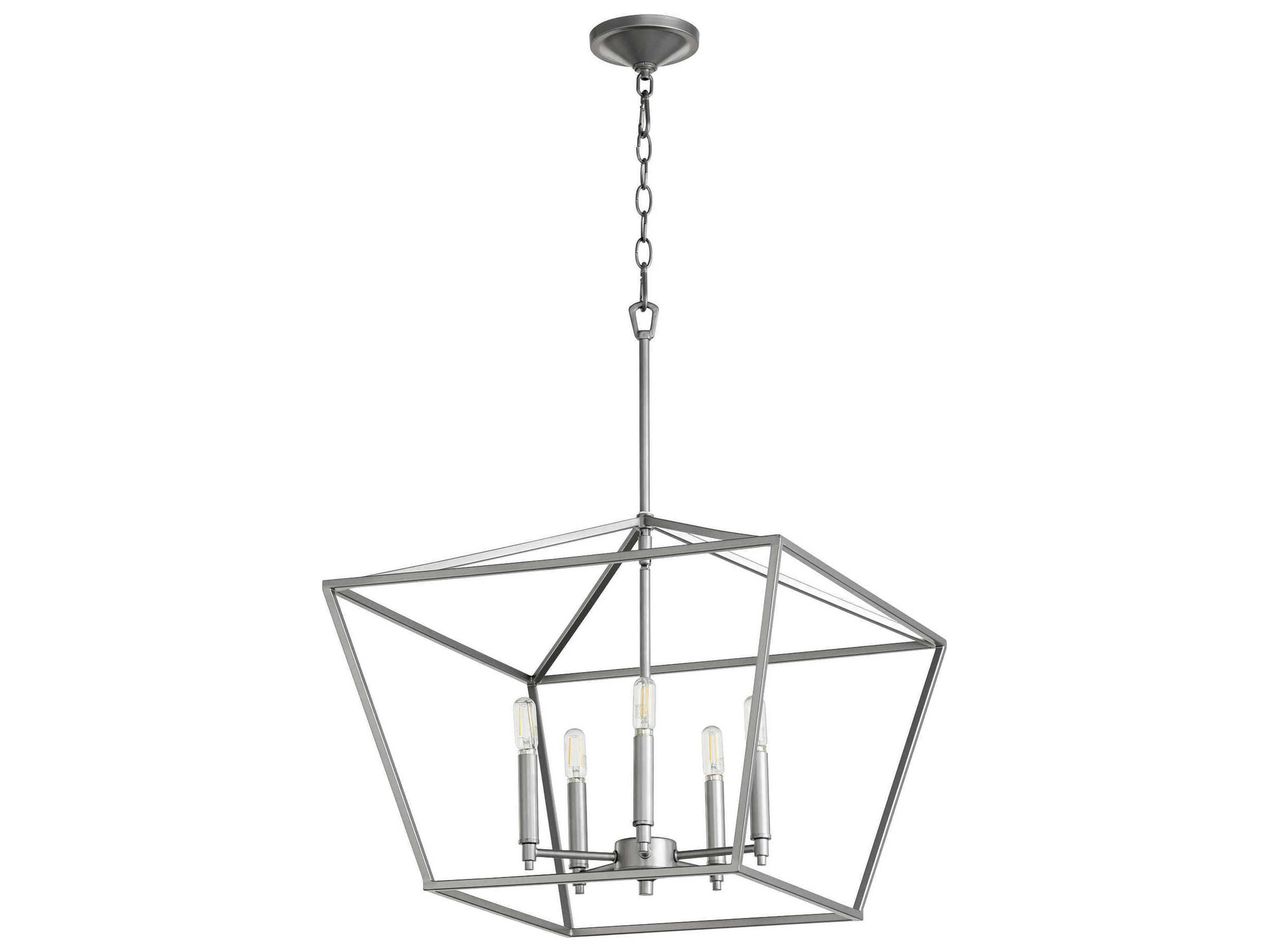 Quorum Gabriel 5-Light Classic Nickel Candelabra Chandelier