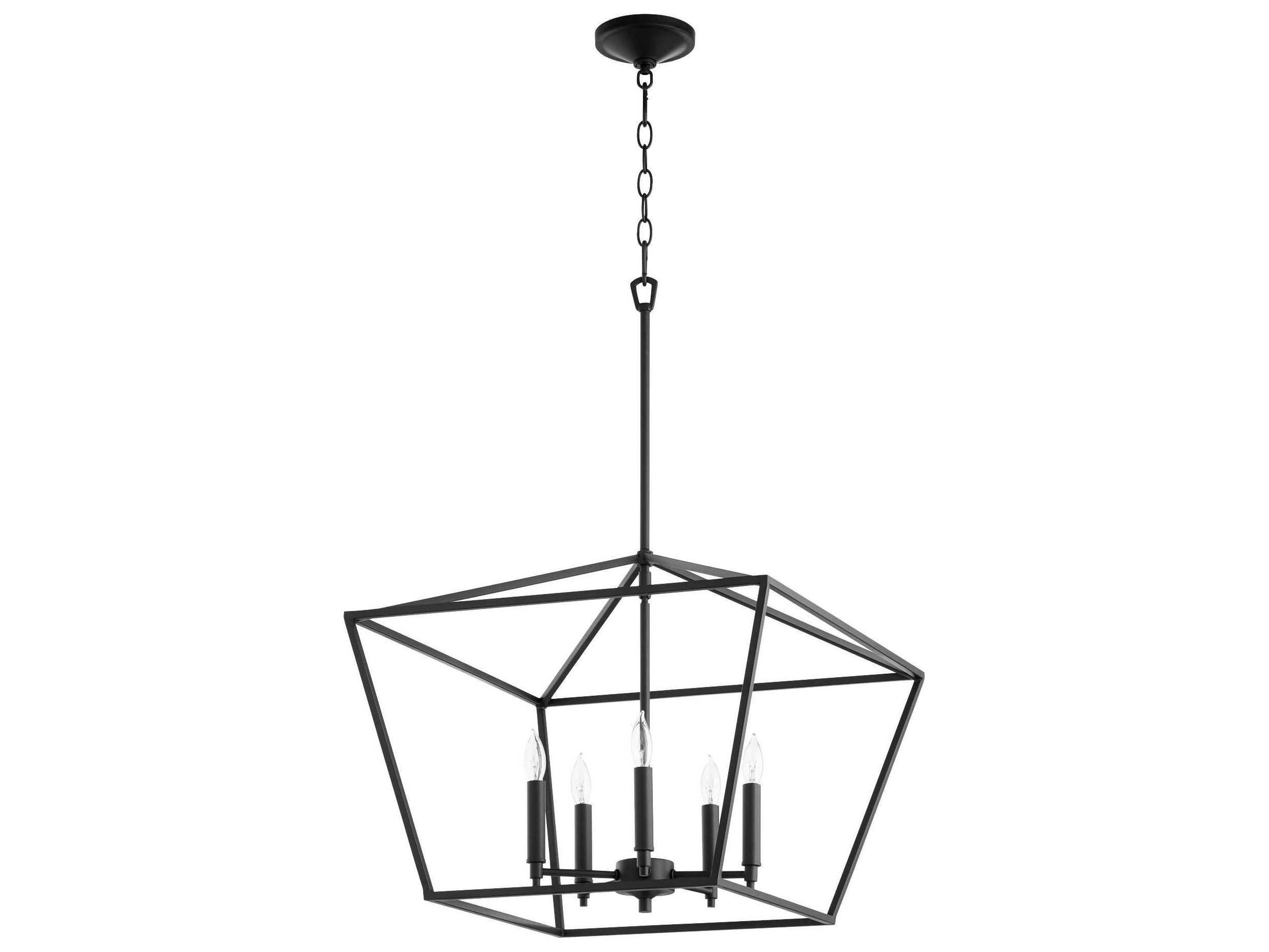 Quorum Gabriel 5-Light Noir Black Candelabra Chandelier