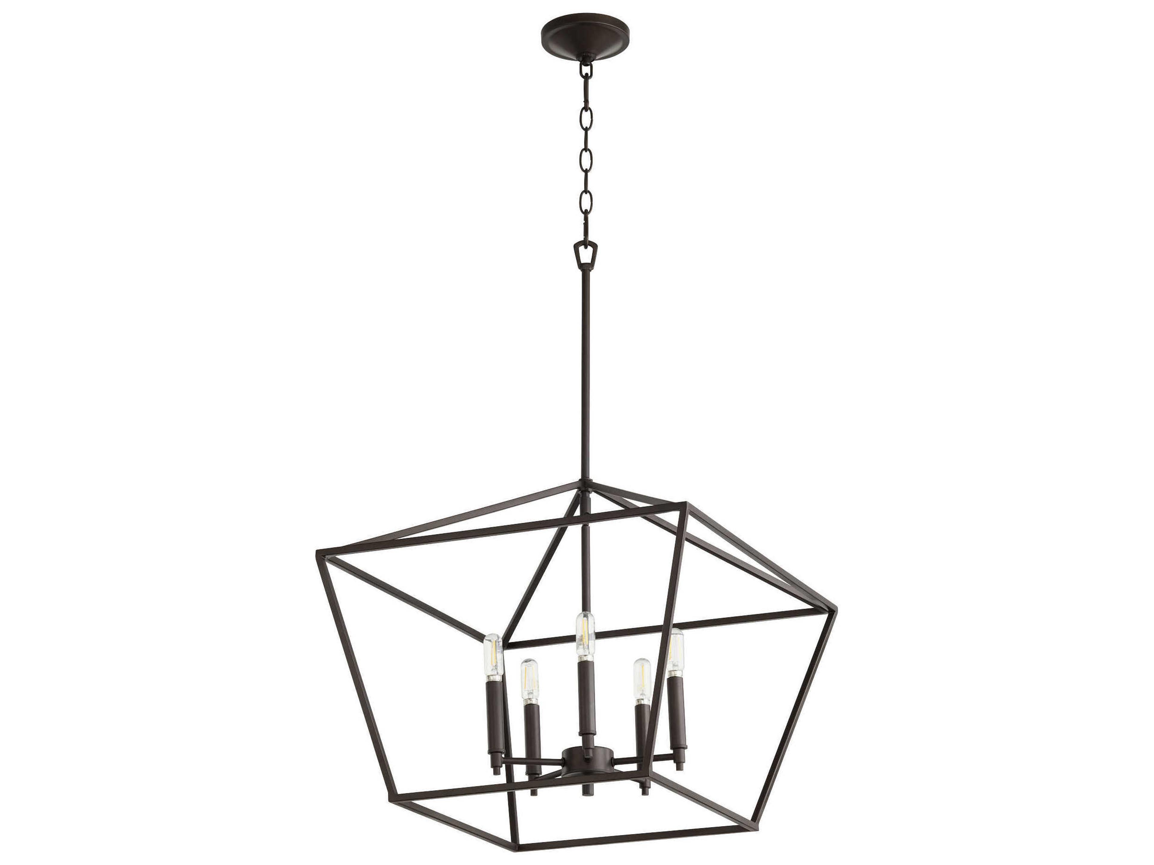 Quorum Gabriel 5-Light Oiled Bronze Candelabra Chandelier