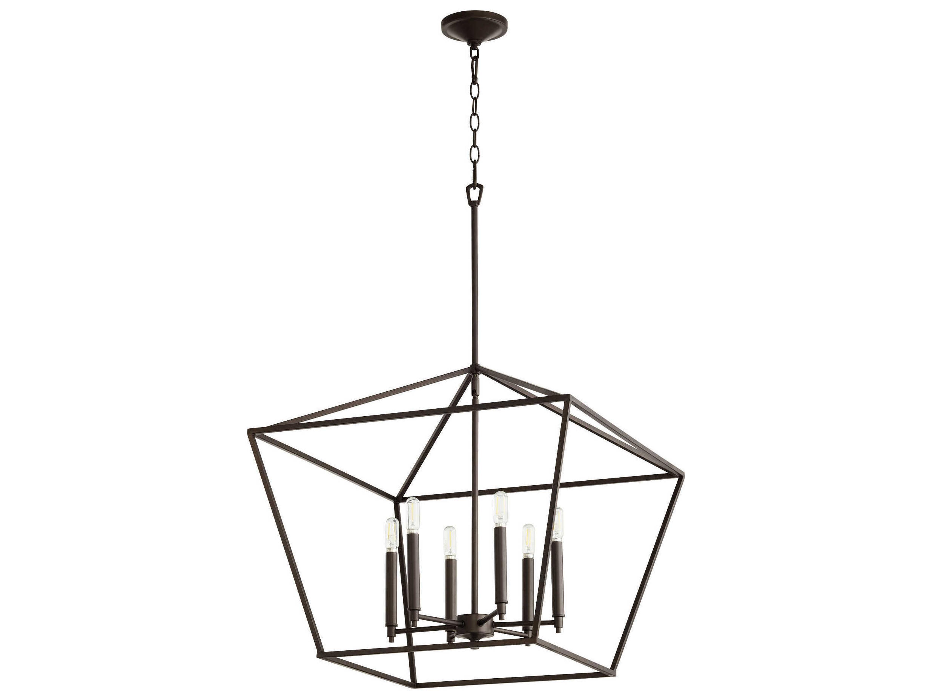 Quorum Gabriel 6-Light Oiled Bronze Candelabra Chandelier