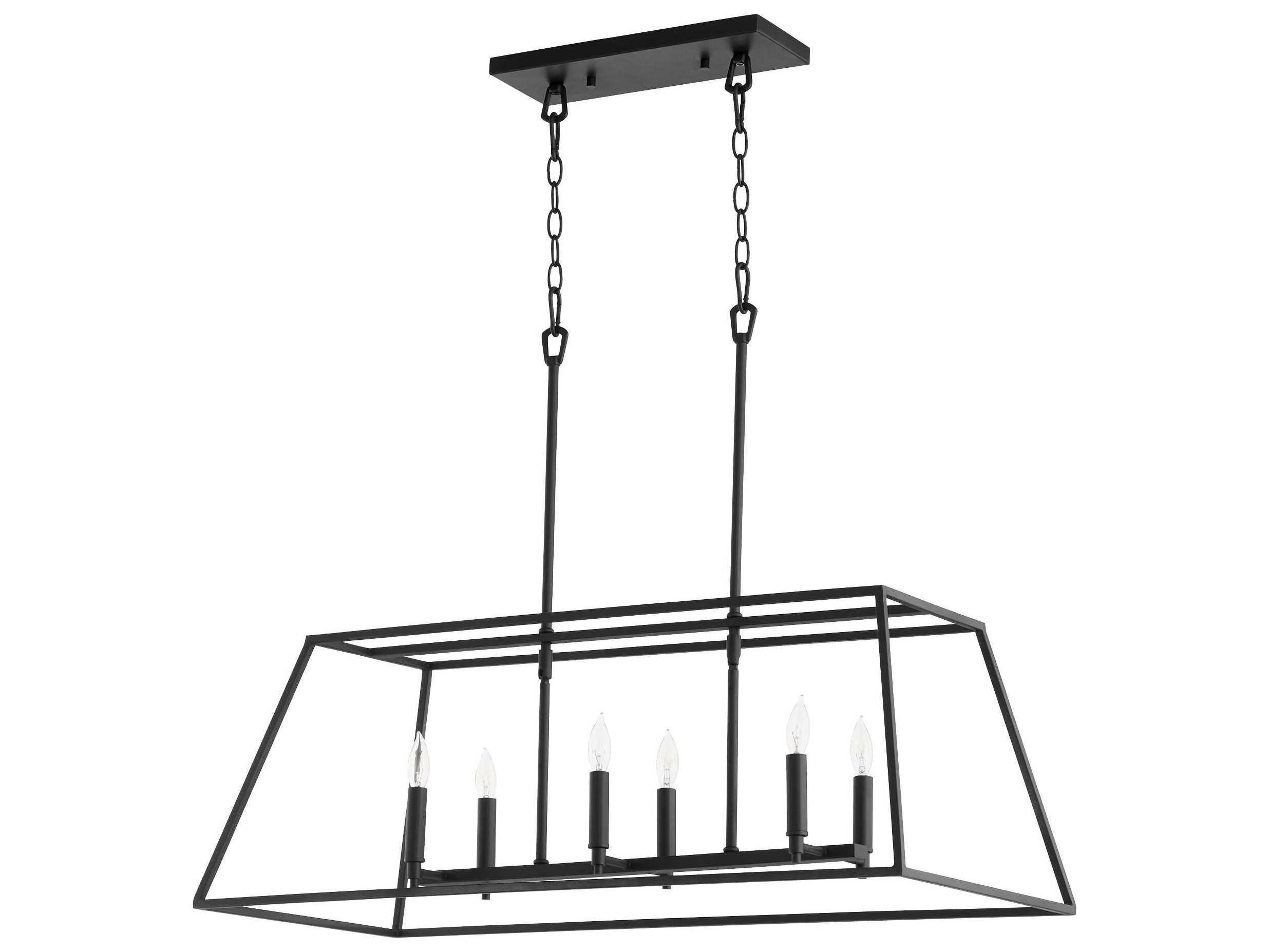 Quorum Gabriel 6-Light Noir Black Island Pendant