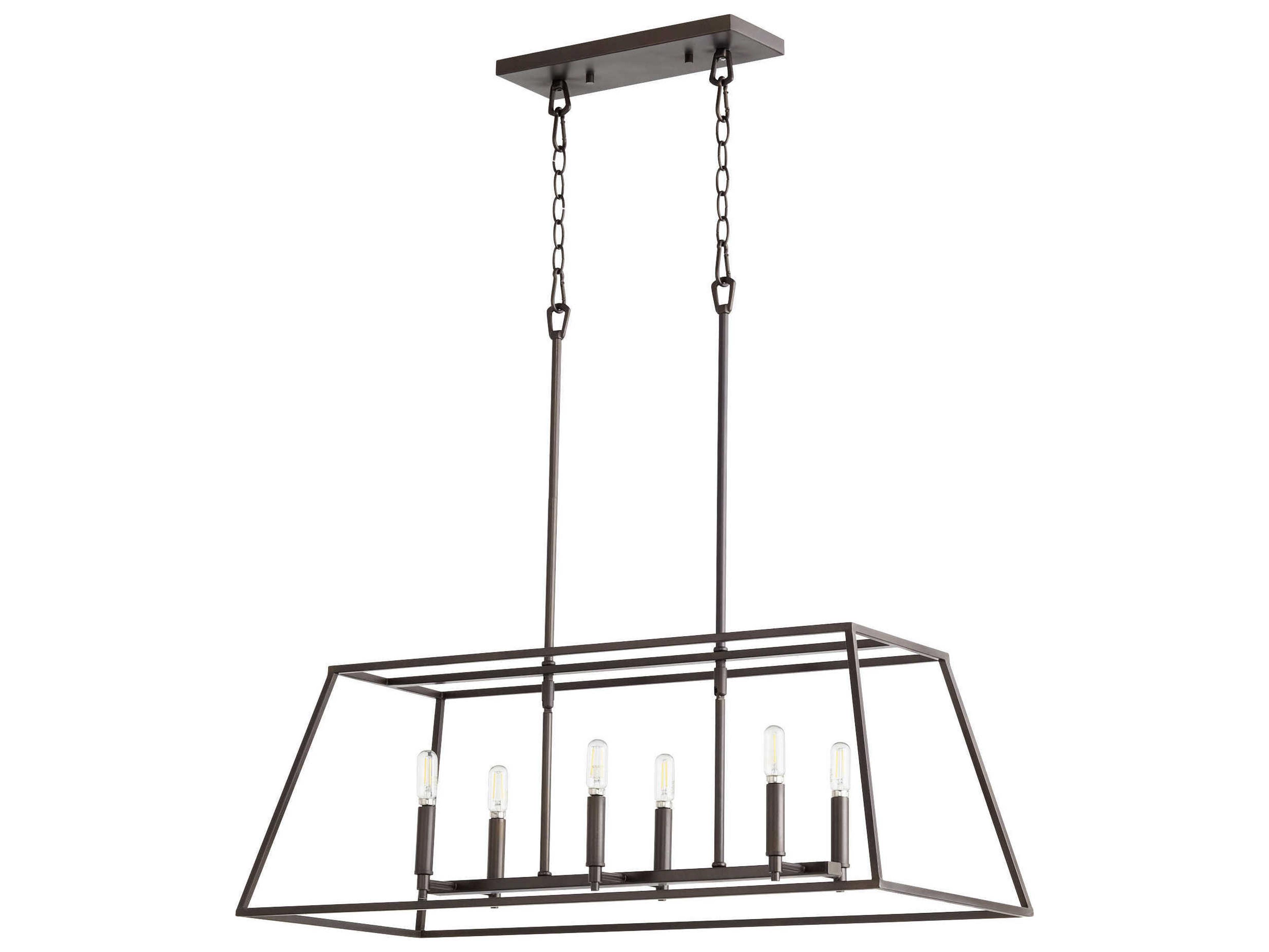 Quorum Gabriel 6-Light Oiled Bronze Island Pendant
