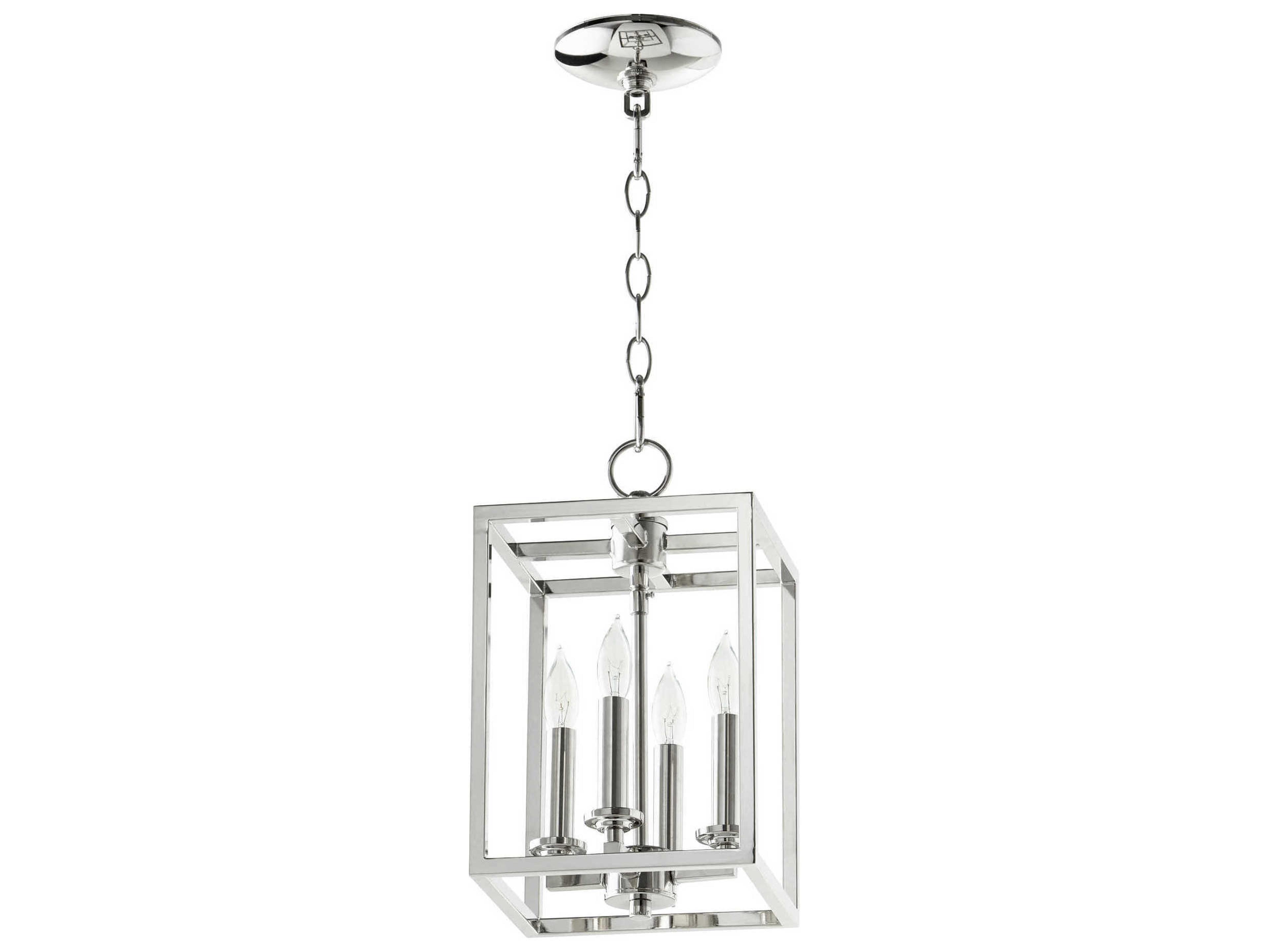 Quorum 4-Light Polished Nickel Candelabra Chandelier