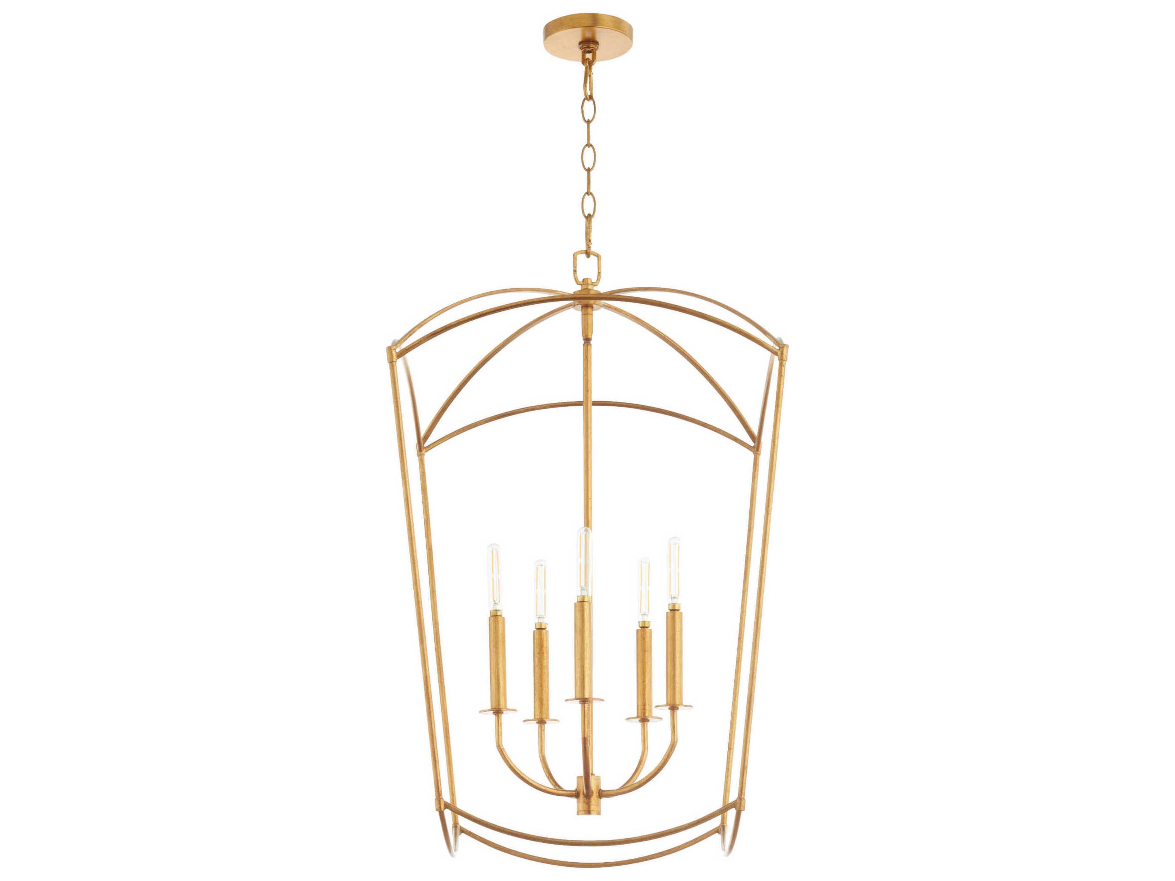 Quorum Mantle 5-Light Gold Leaf Pendant