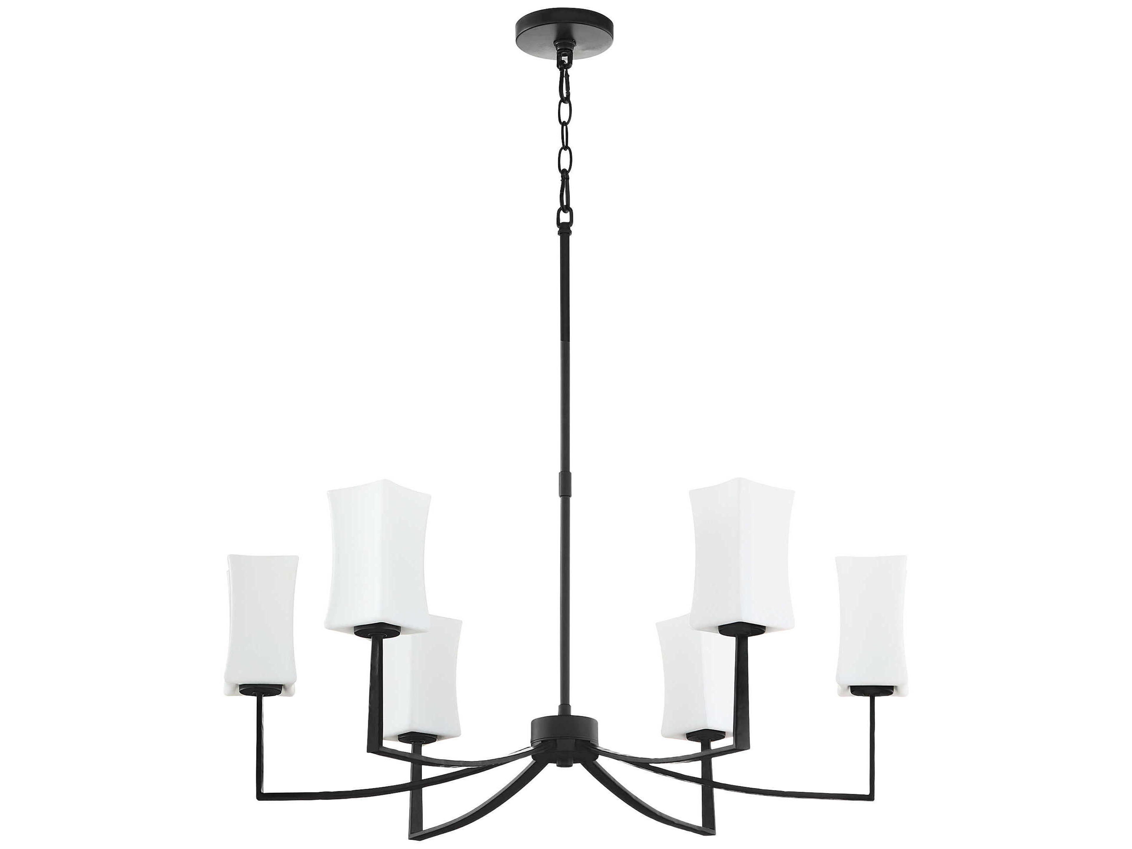 Quorum Ayala 6-Light Matte Black Chandelier