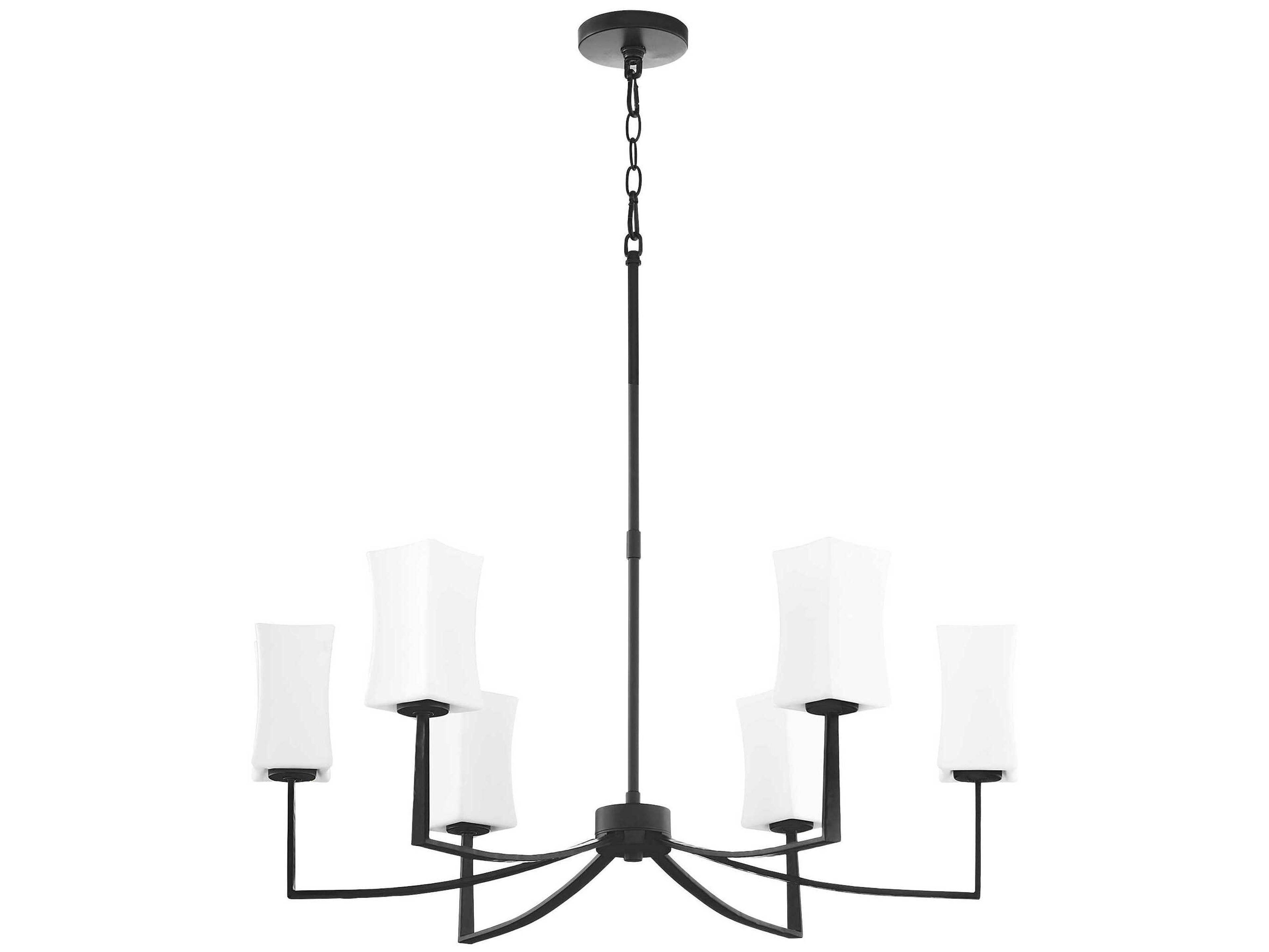 Quorum Ayala 8-Light Matte Black Chandelier