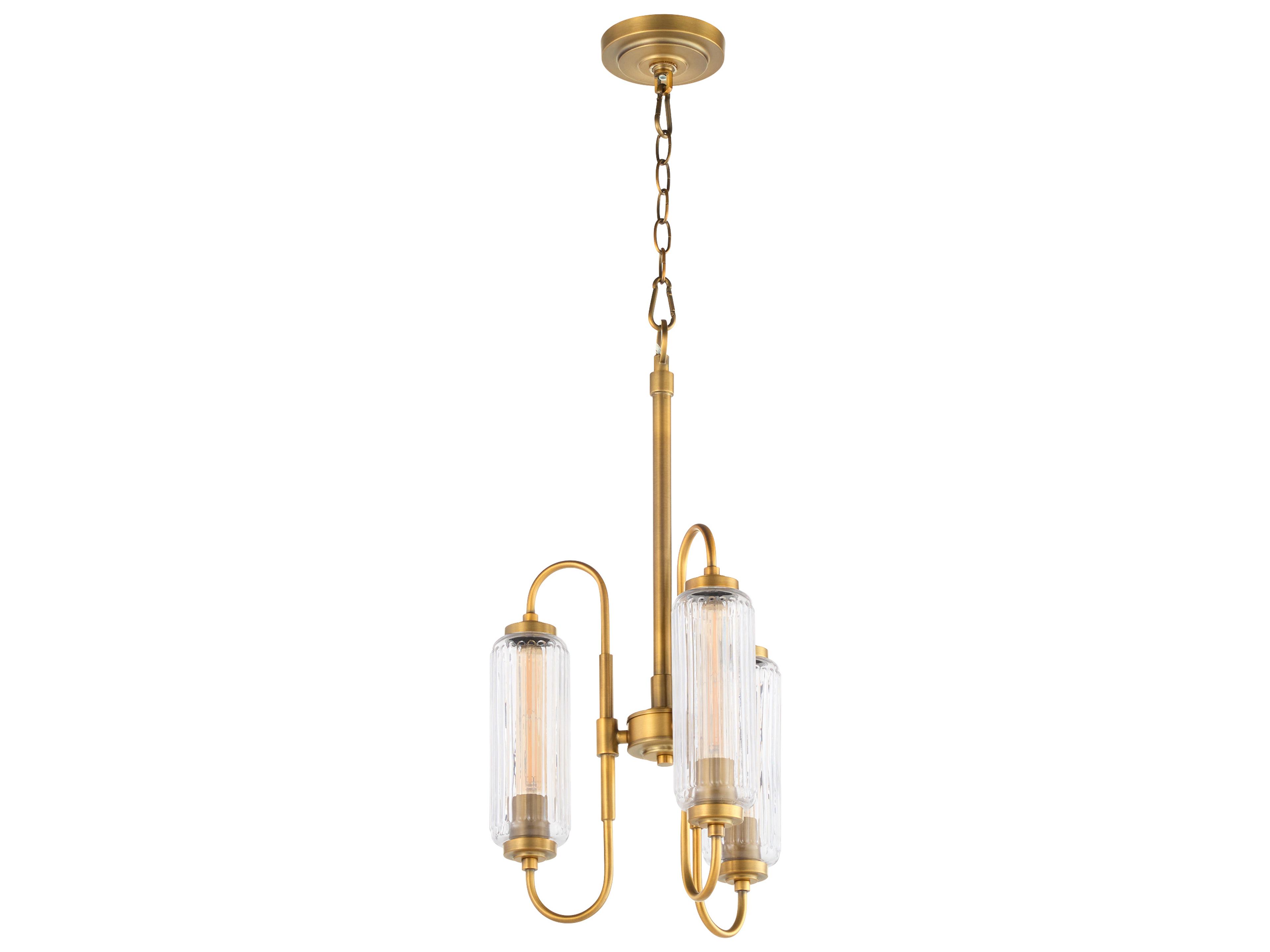 Quorum Whitmire Brushed Brass Pendant