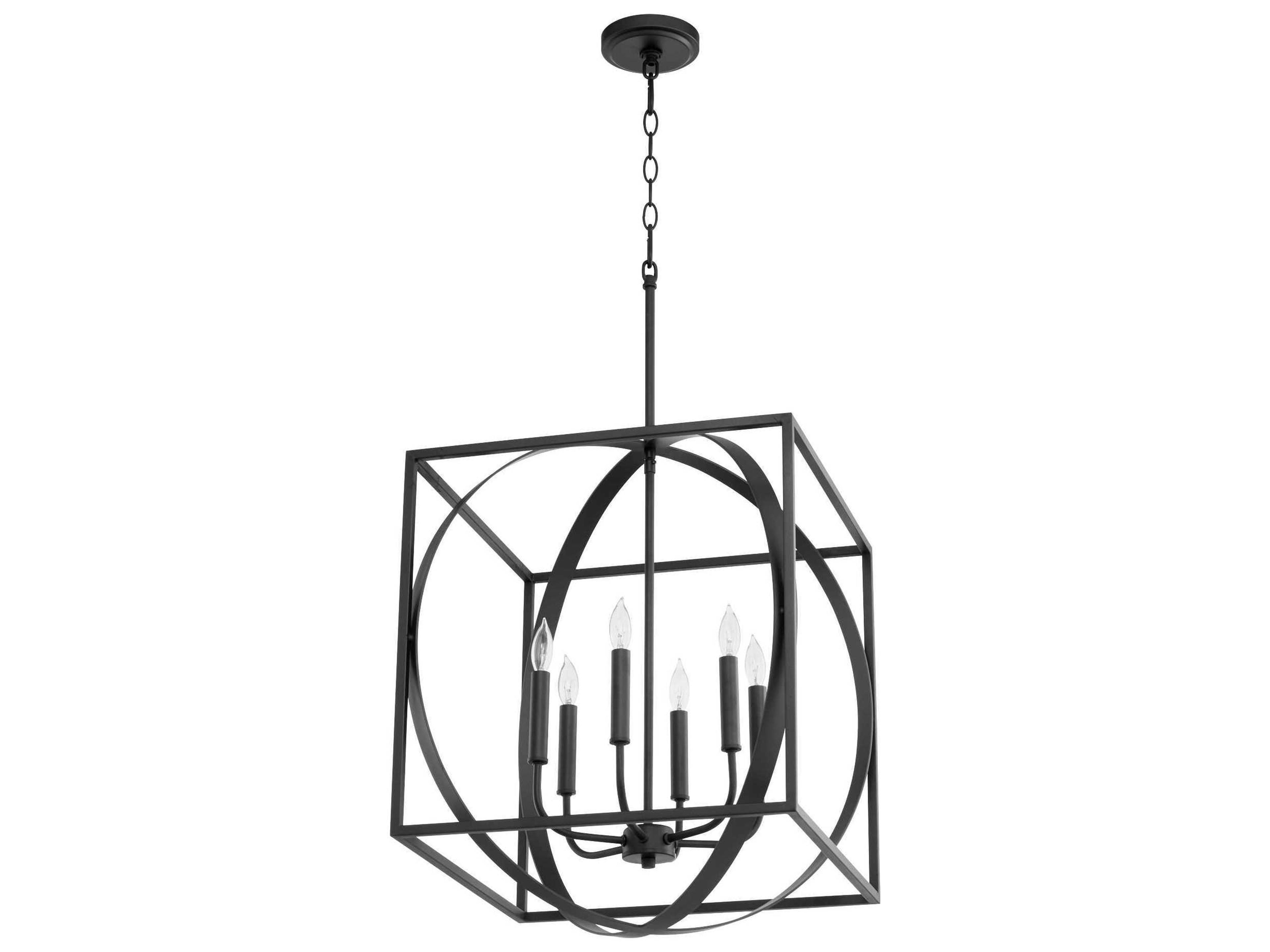 Quorum 6-Light Noir Black Candelabra Chandelier