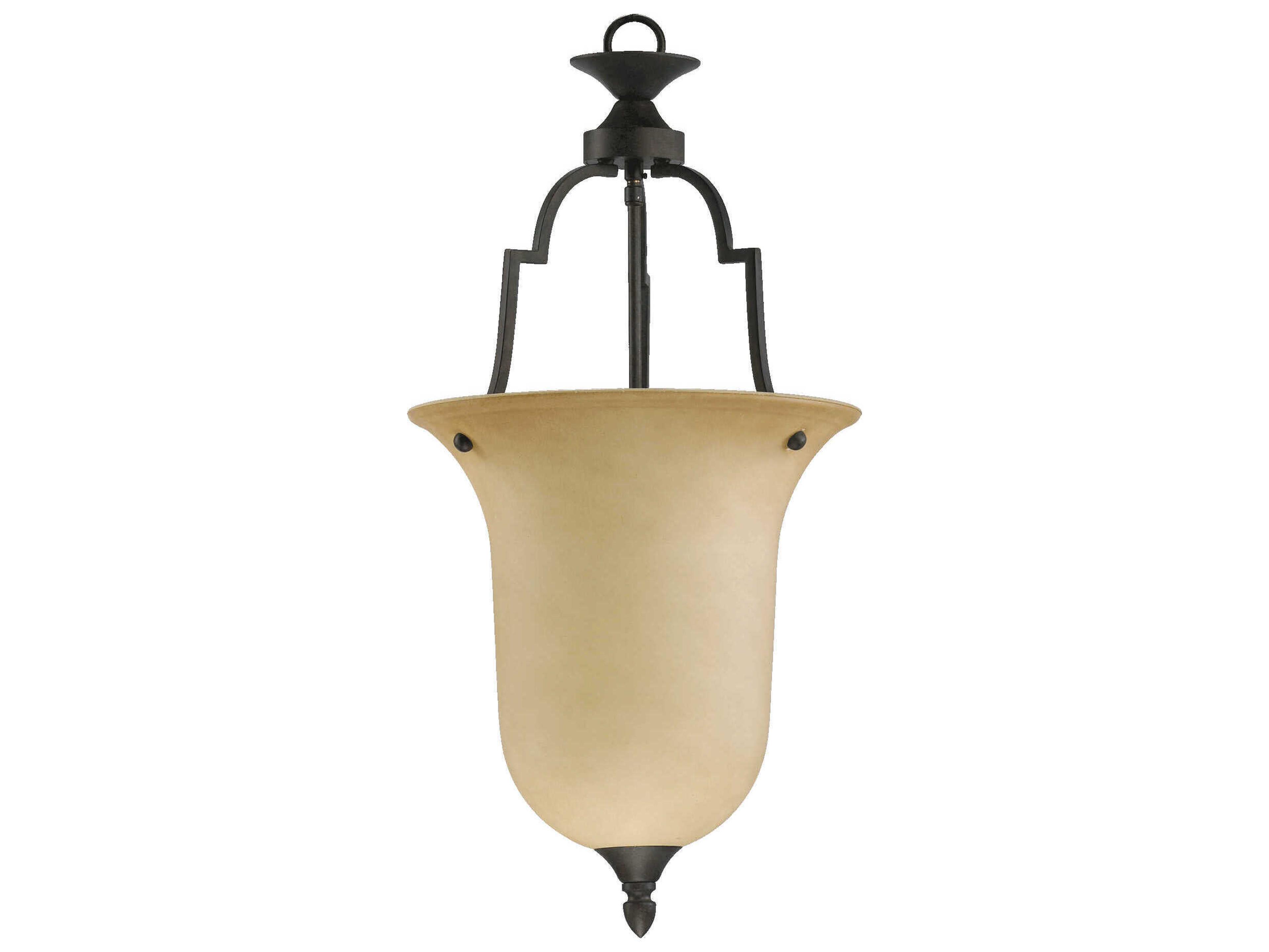 Quorum Coventry 1-Light Toasted Sienna Brown Traditional Pendant