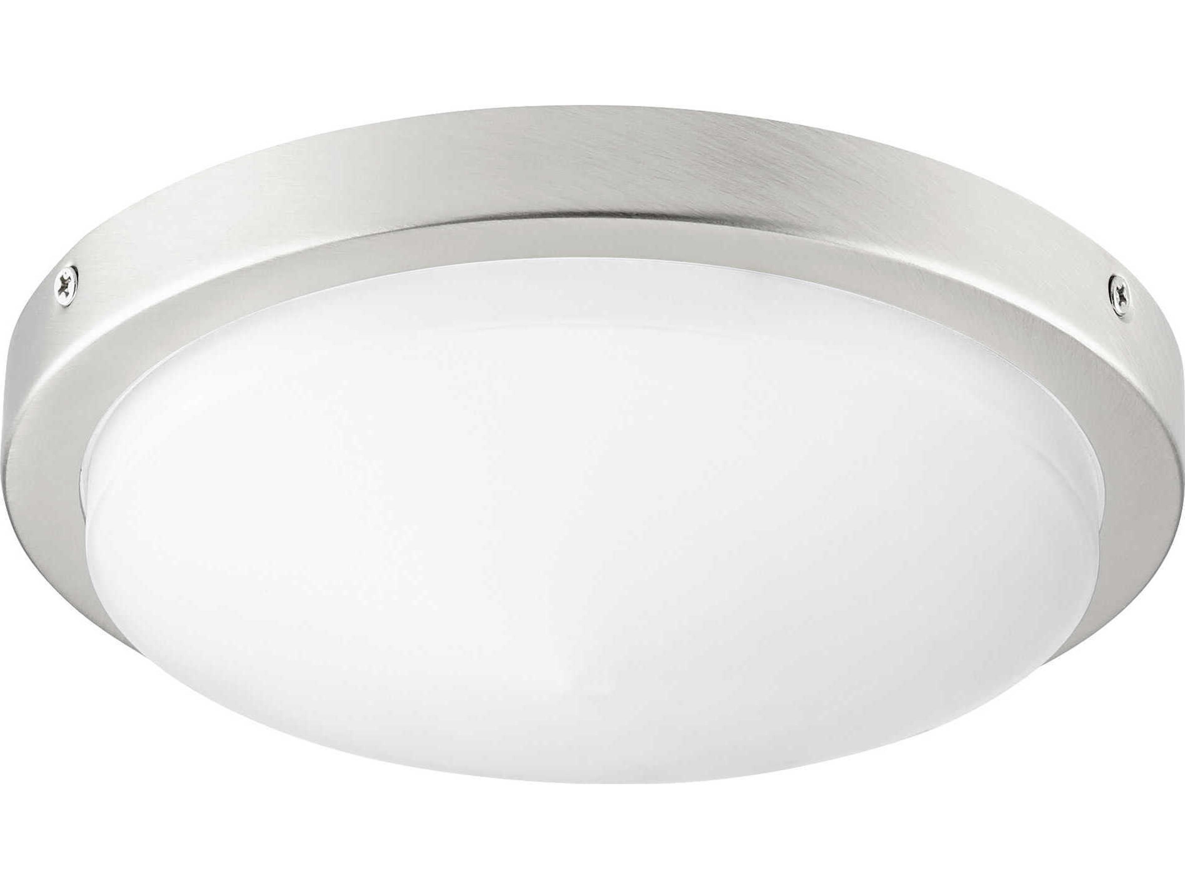 Quorum Titus 1-Light Satin Nickel LED Bowl Flush Mount