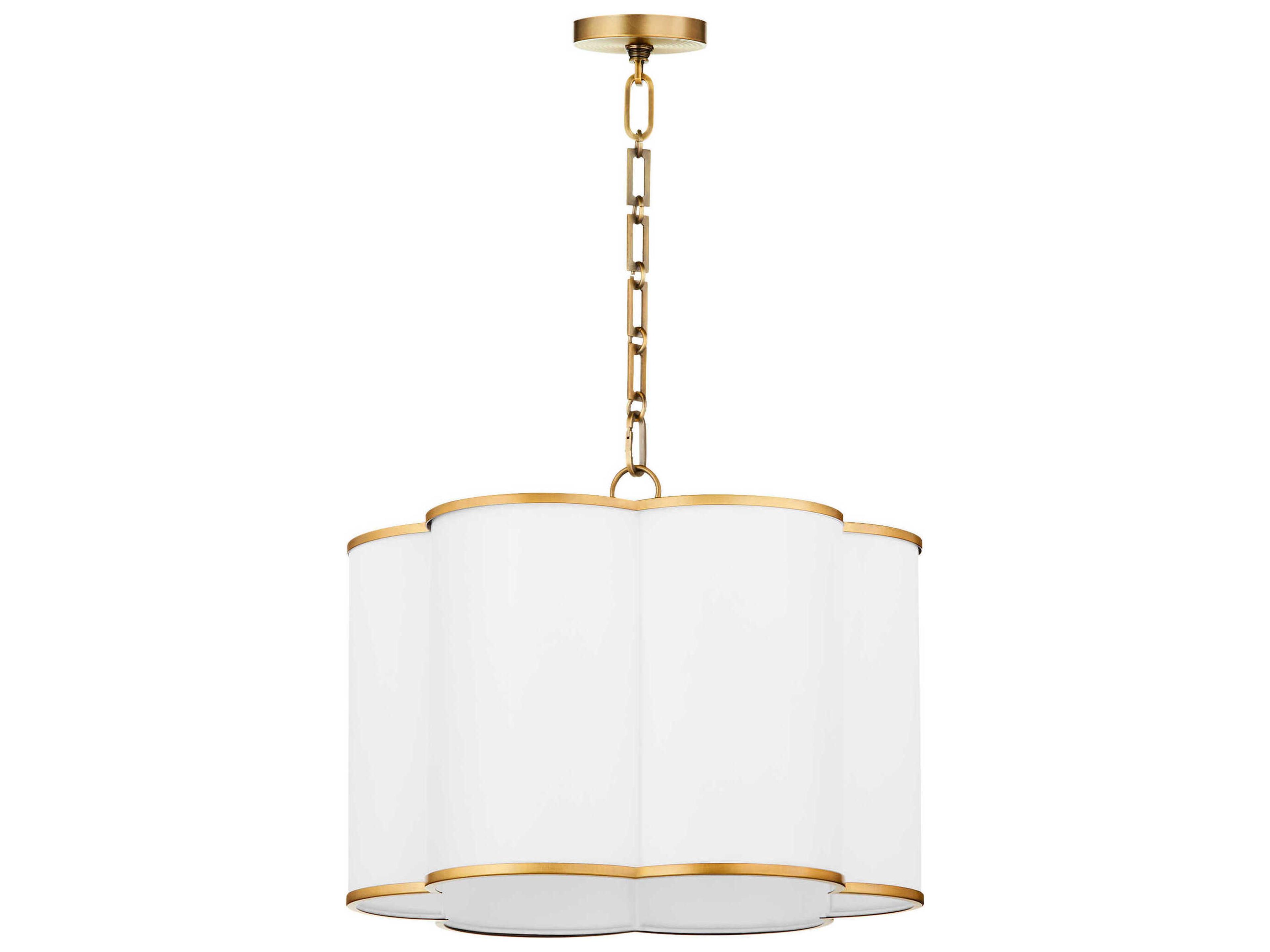 Quorum Belinder 4-Light Brass Pendant