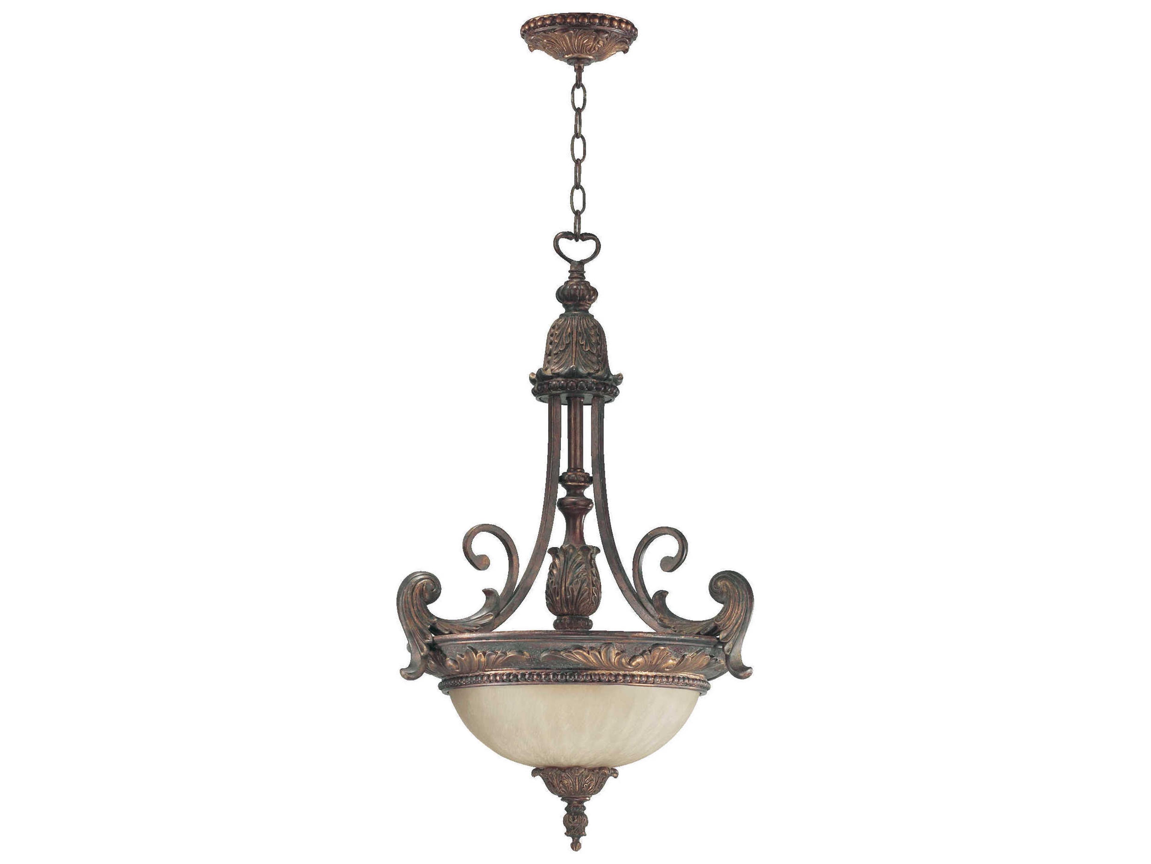 Quorum Madeleine 3-Light Corsican Gold Bowl Pendant