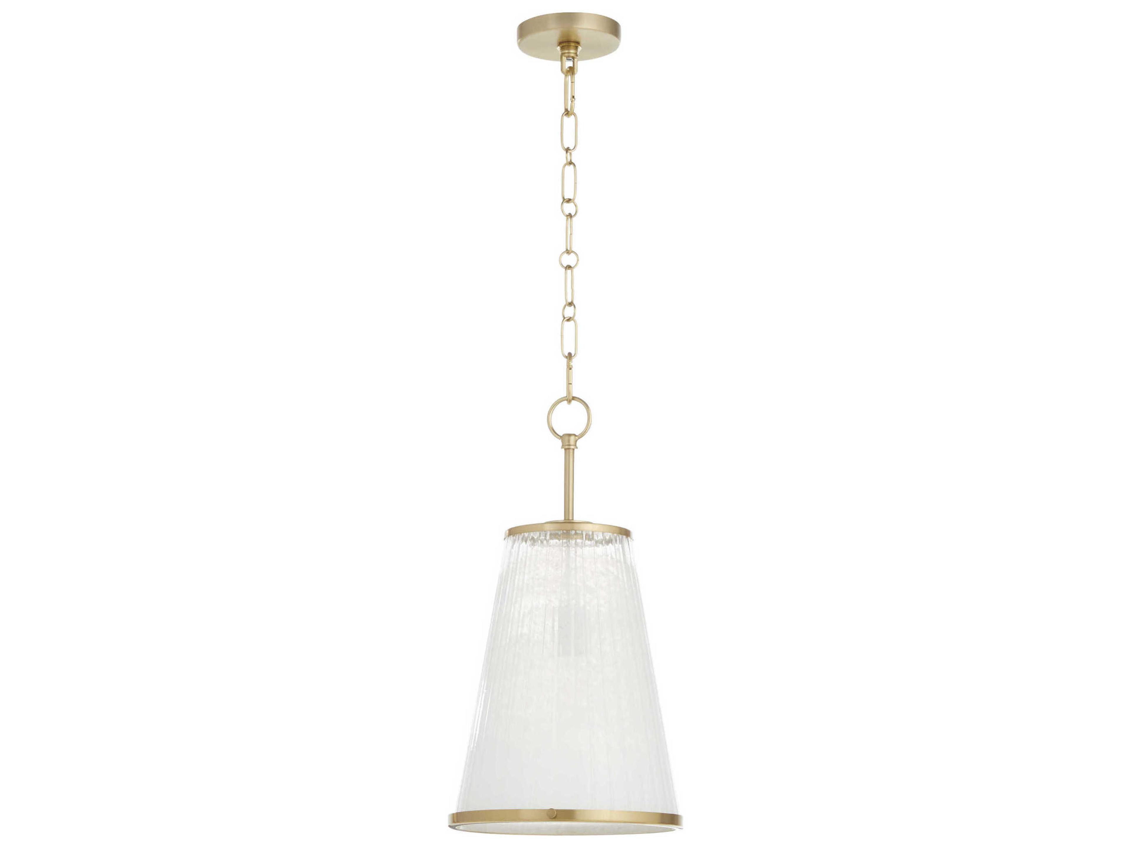 Quorum Providence 1-Light Aged Brass Drum Pendant
