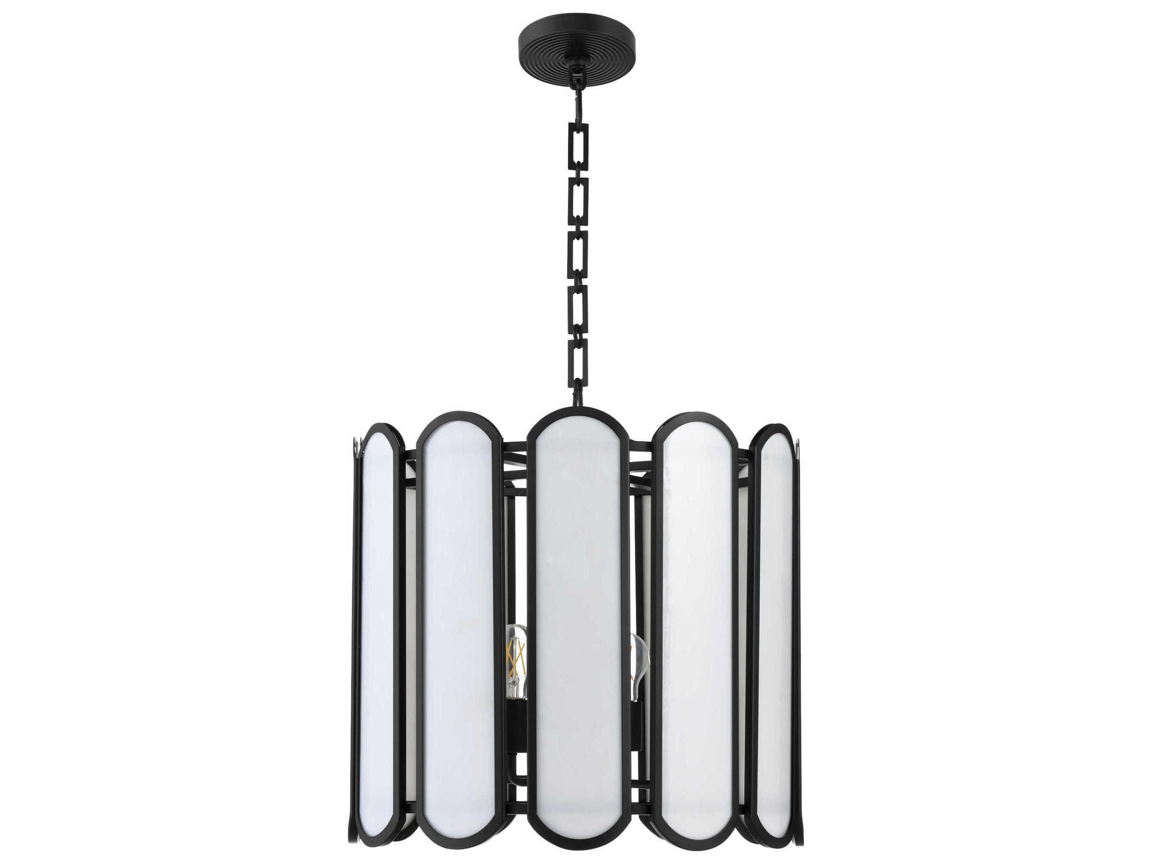 Quorum Belleview 4-Light Matte Black Pendant