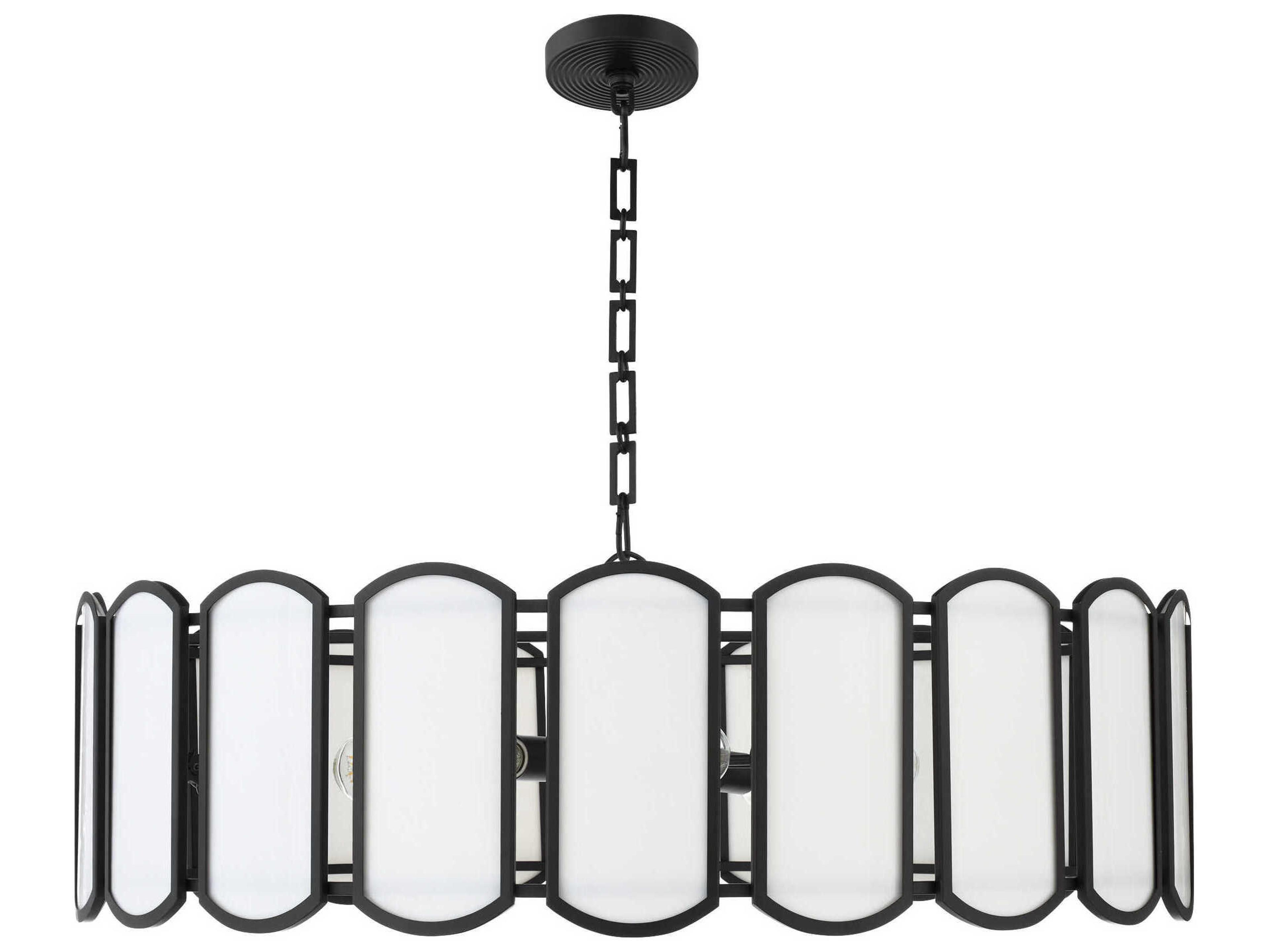 Quorum Belleview 8-Light Matte Black Pendant