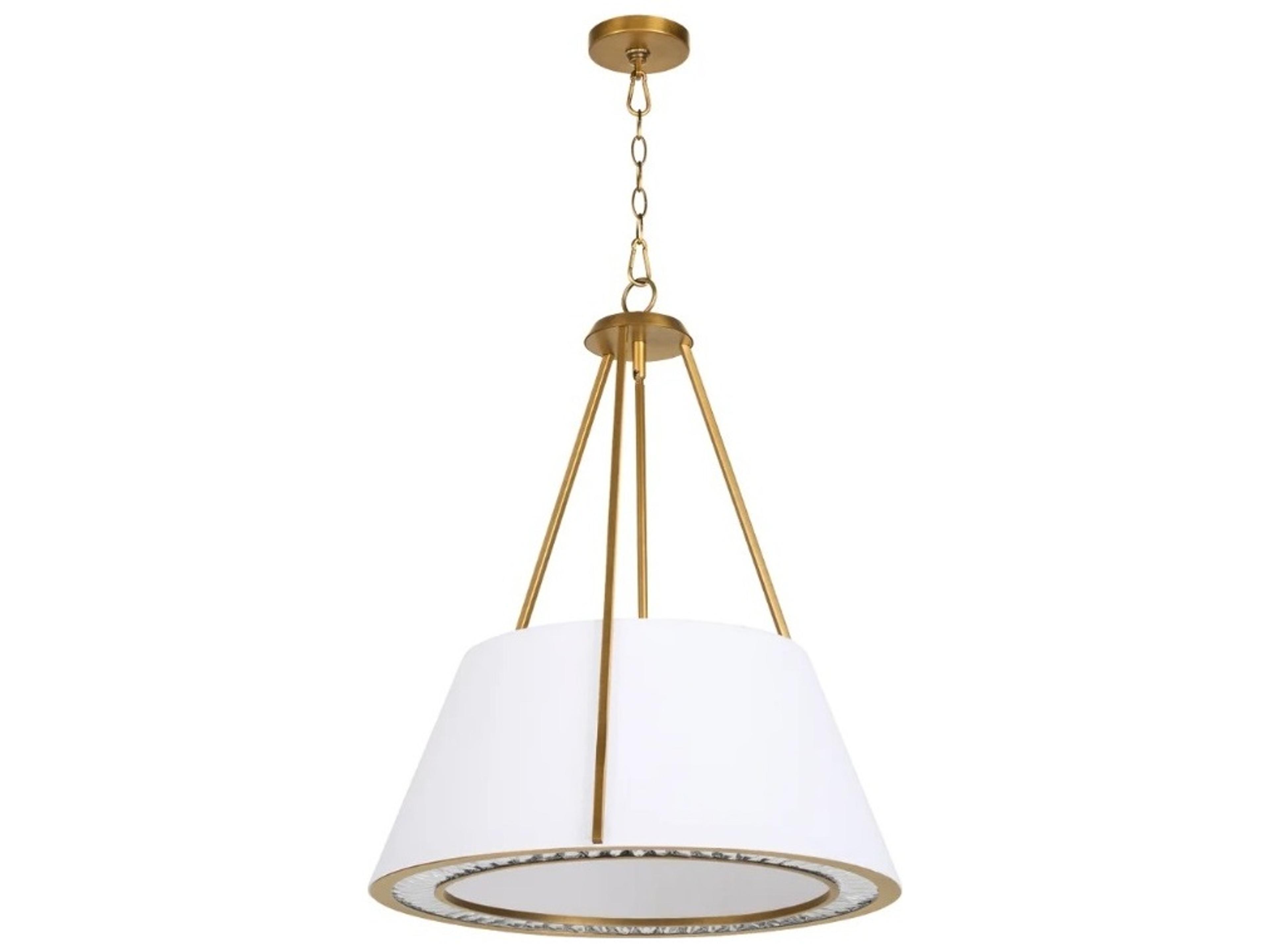 Quorum Gorham 4-Light Brushed Brass Empire Pendant