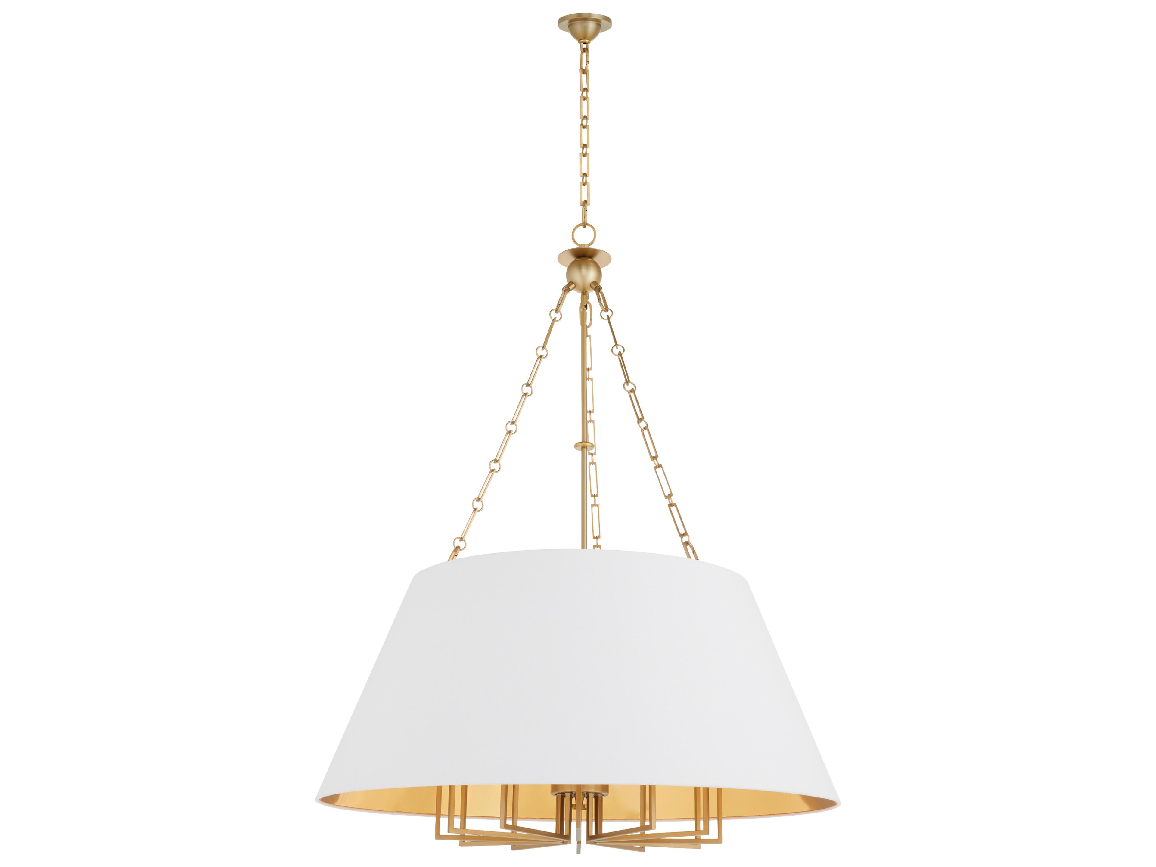 Quorum Karnes 12-Light Aged Brass Empire Pendant