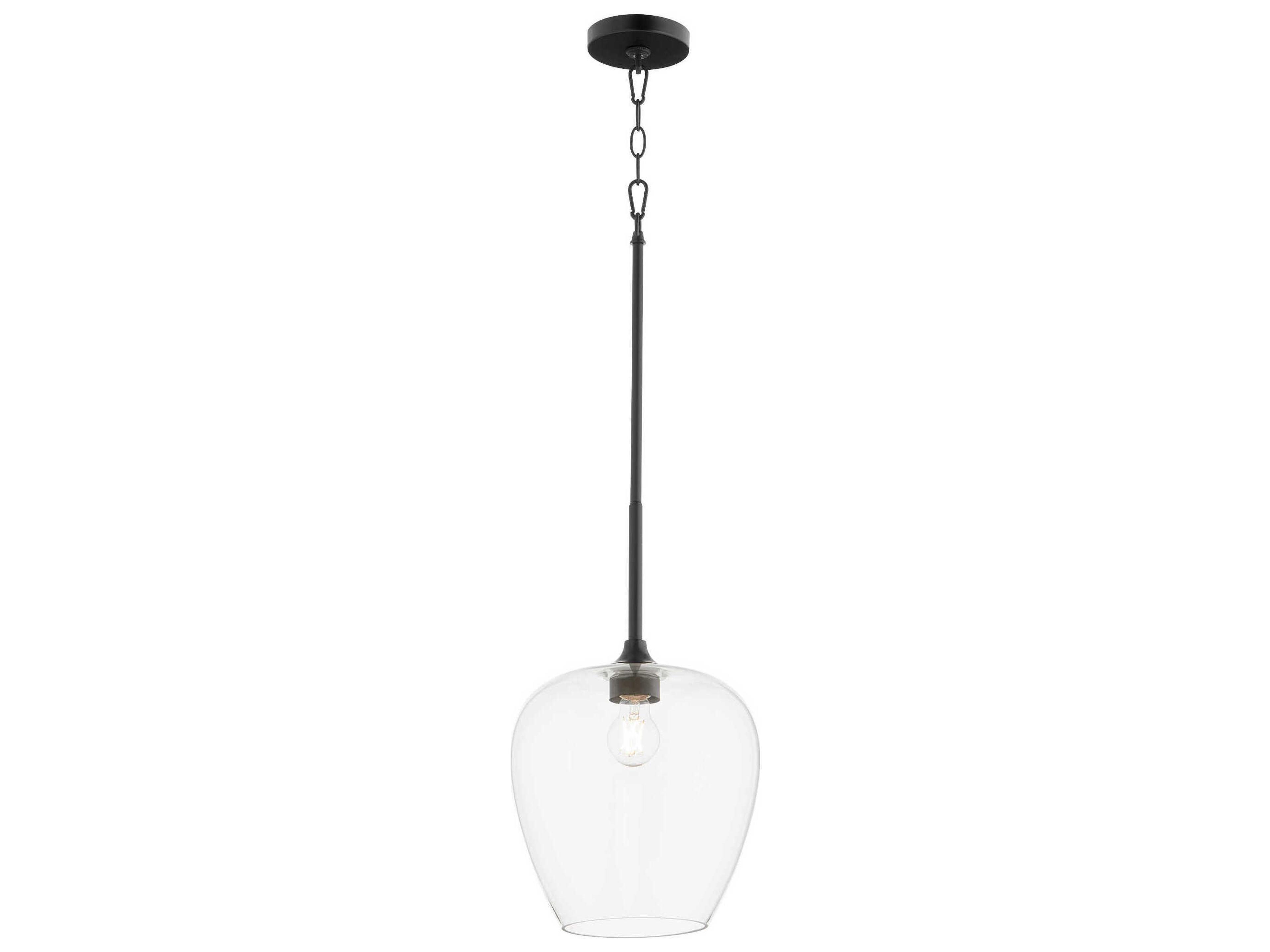 Quorum Veno 1-Light Matte Black Mini Pendant