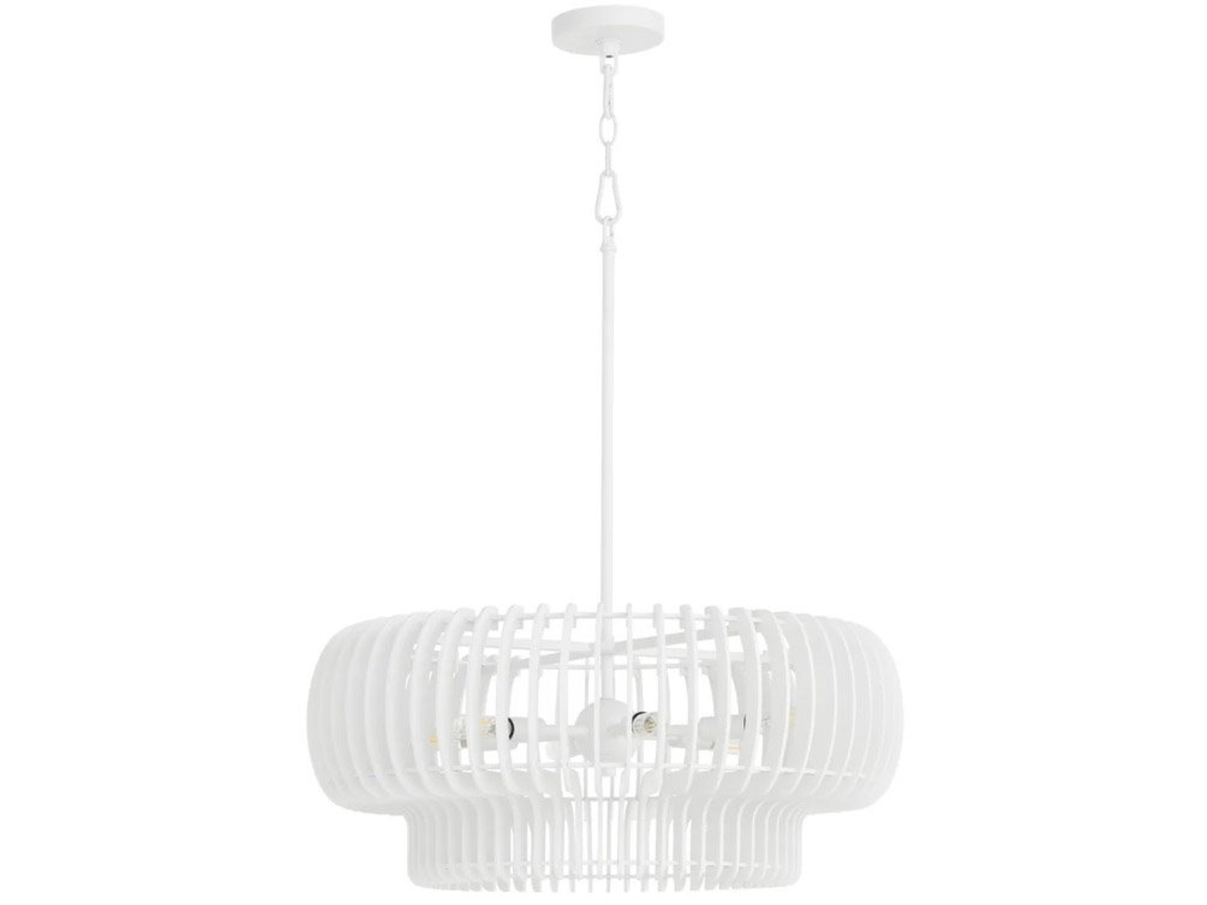Quorum Harrelson 6-Light Studio White Pendant