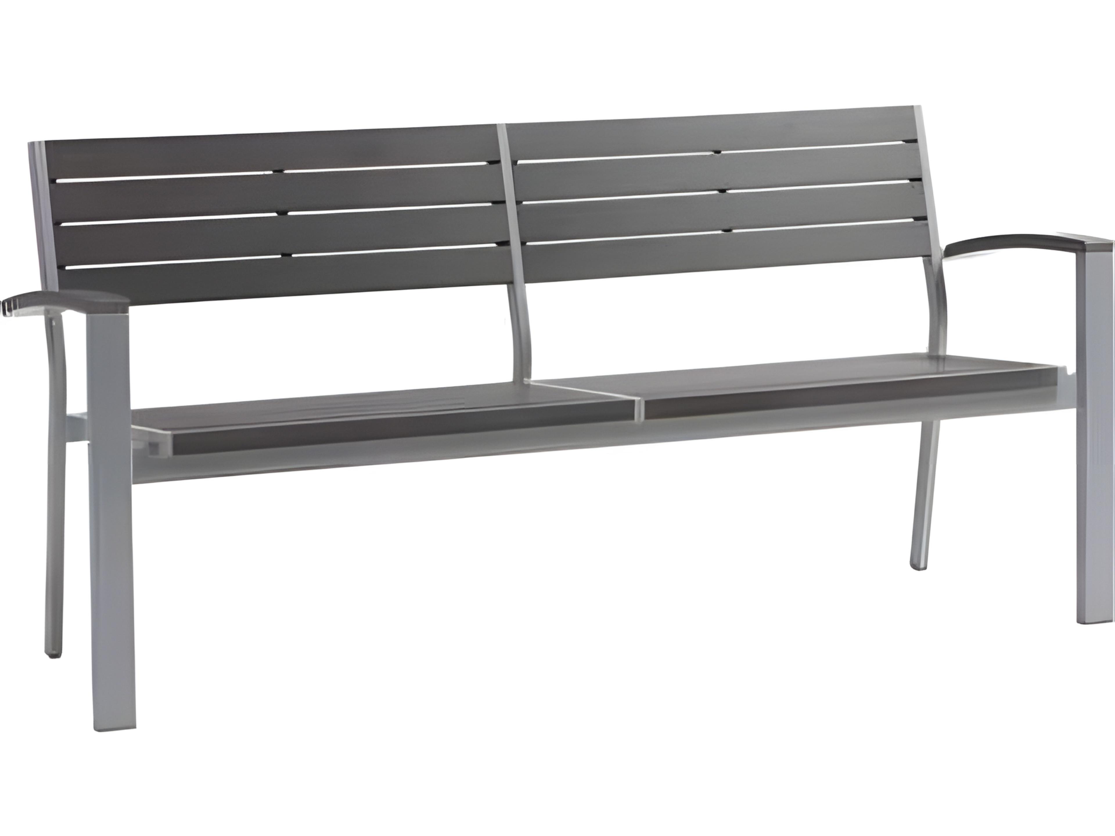 Ratana New Mirage Silver Aluminum Cushion Bench