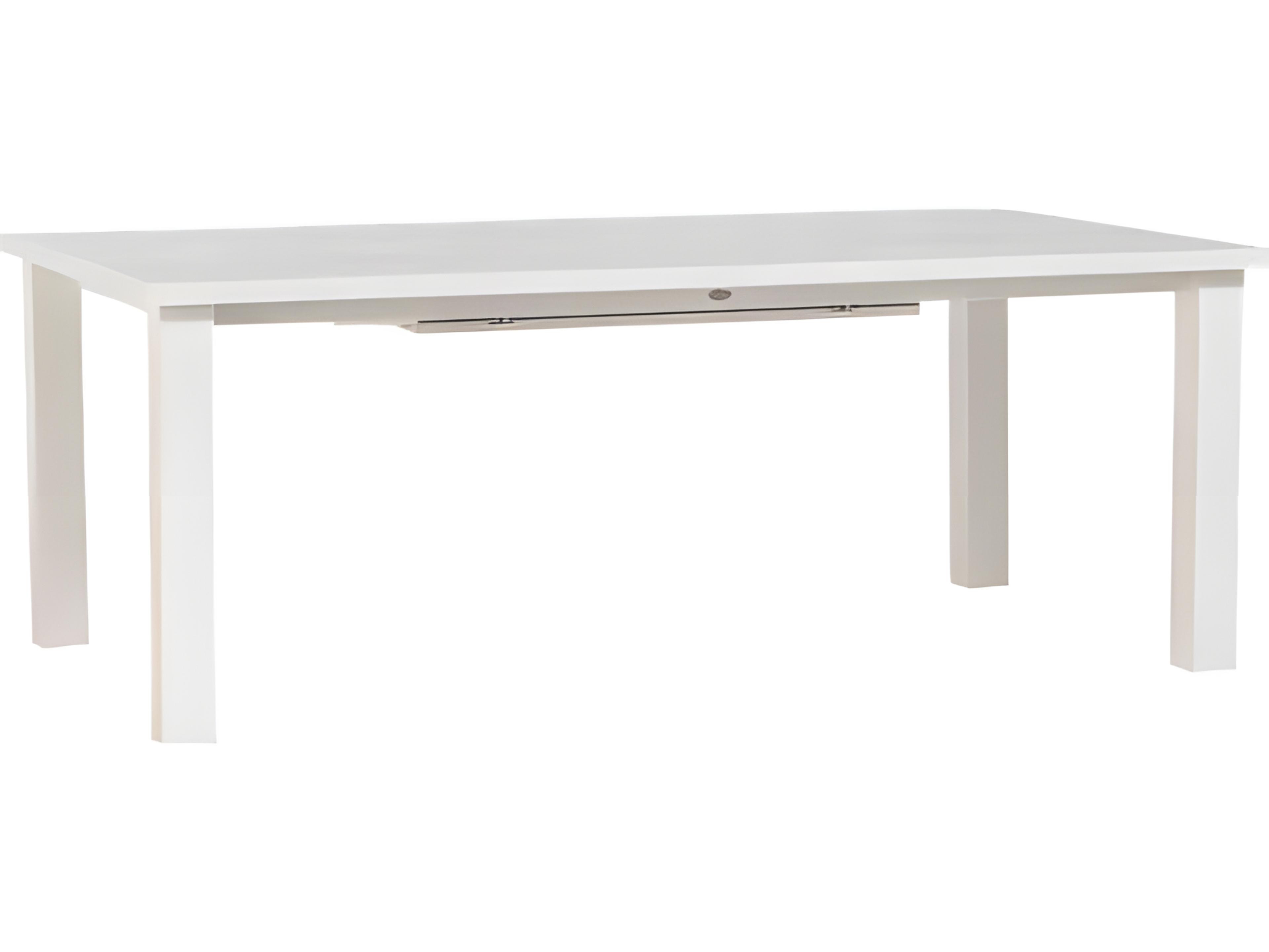 Ratana Mezo Silver Pearl Aluminum Rectangular Dining Table